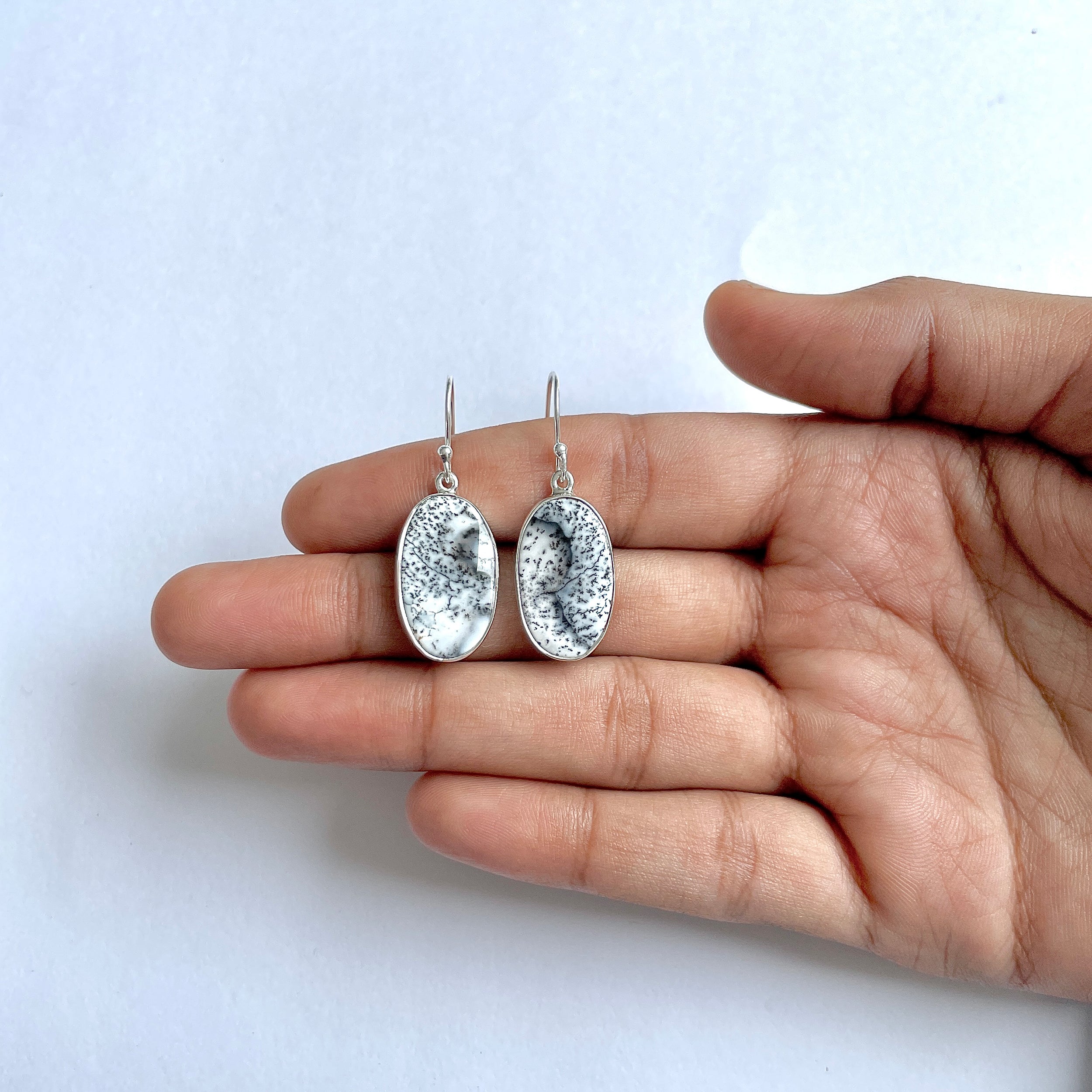 Dendritic Agate Earring-(DDA-3-59)