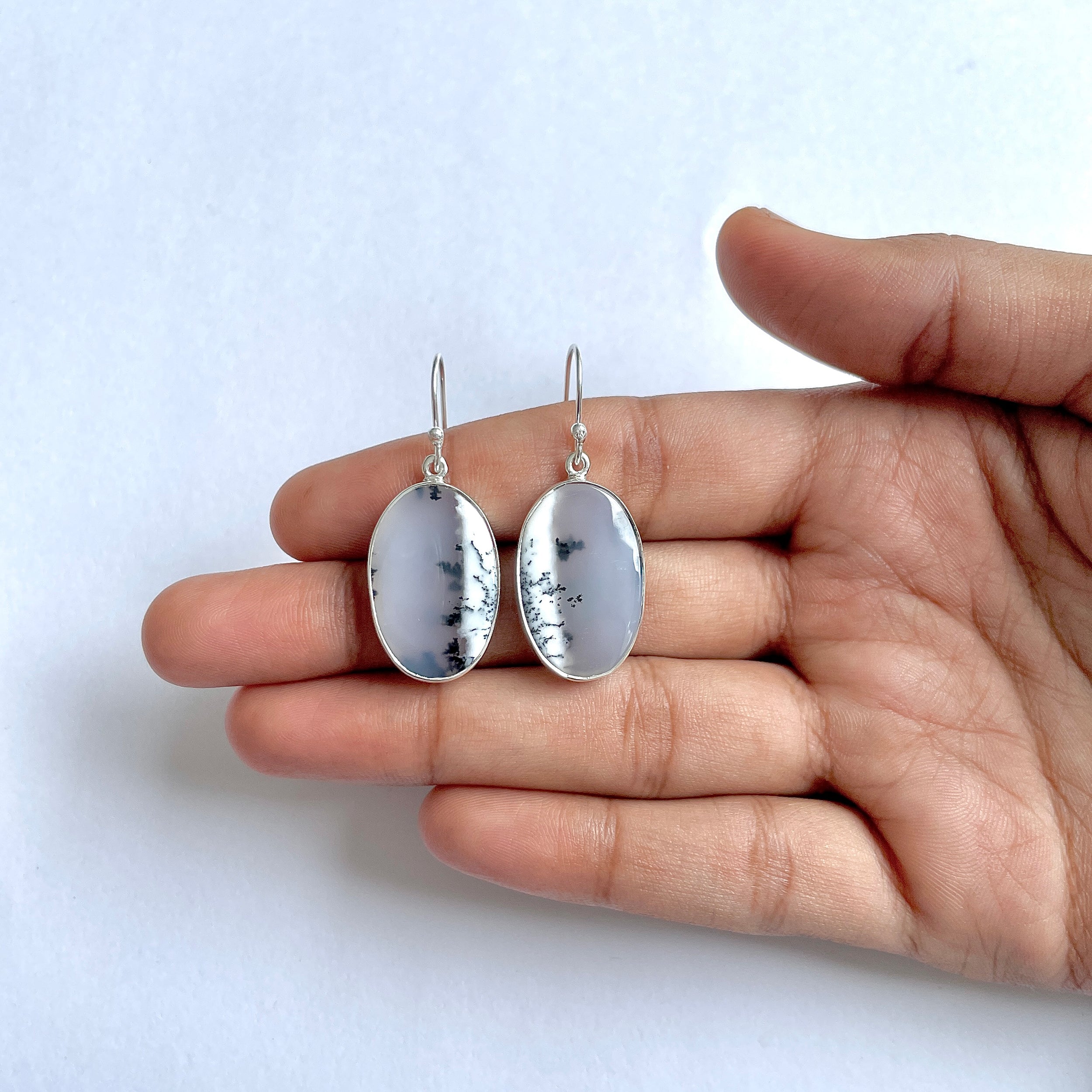 Dendritic Agate Earring-(DDA-3-60)