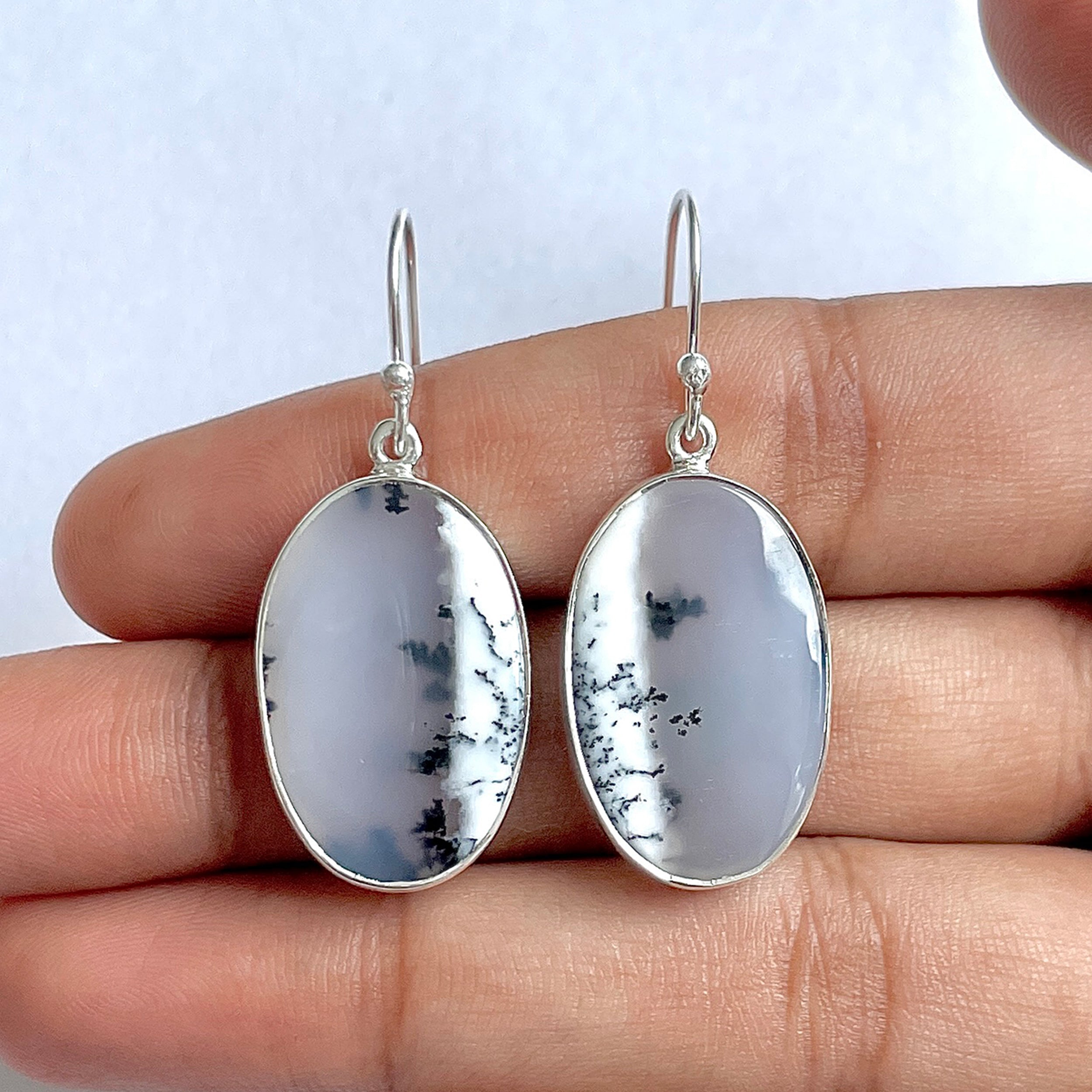 Dendritic Agate Earring-(DDA-3-60)