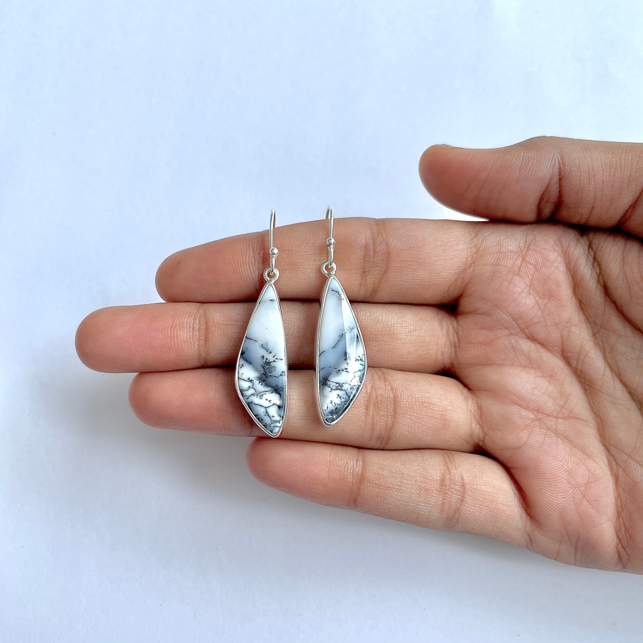 Dendritic Agate Earring-(DDA-3-62)