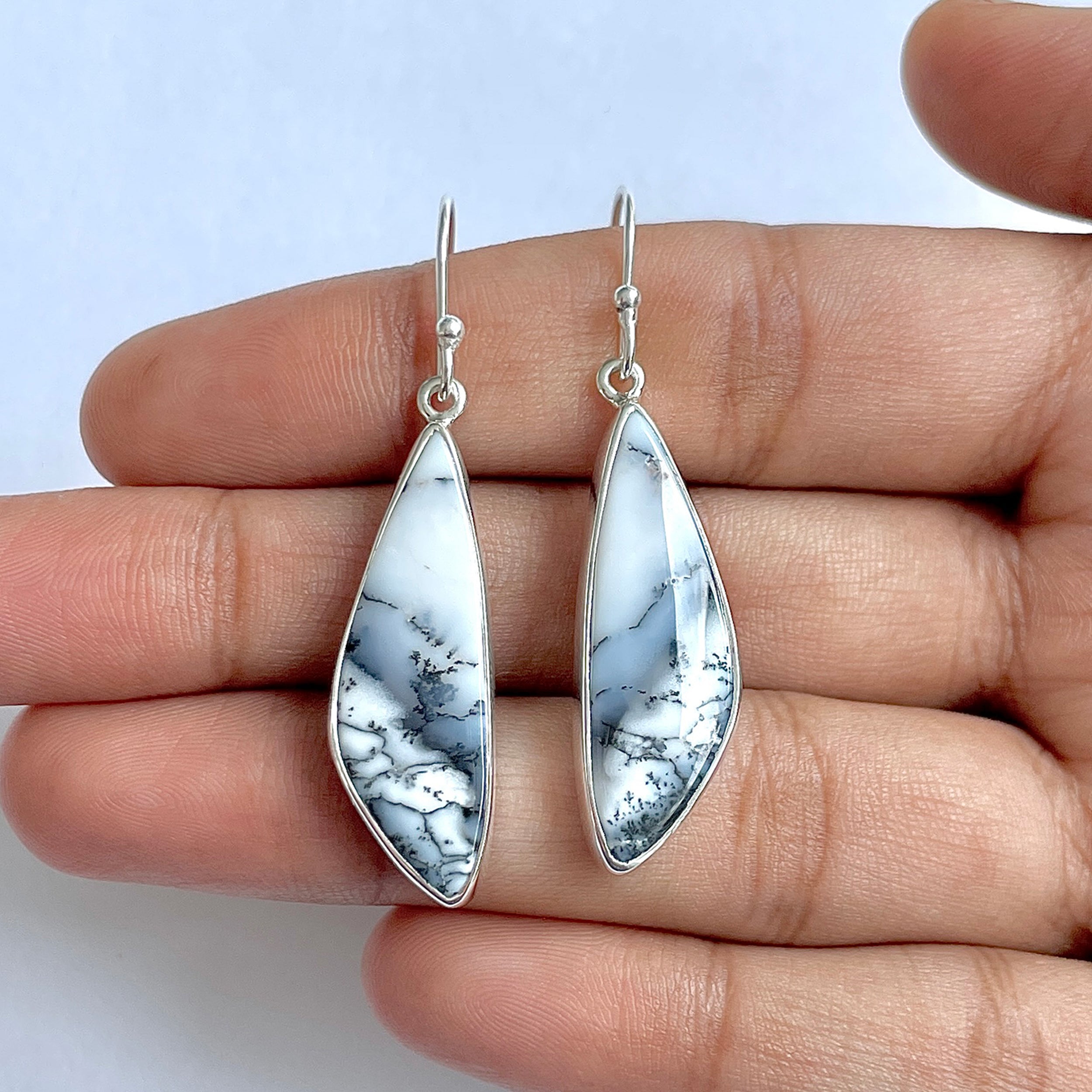 Dendritic Agate Earring-(DDA-3-62)