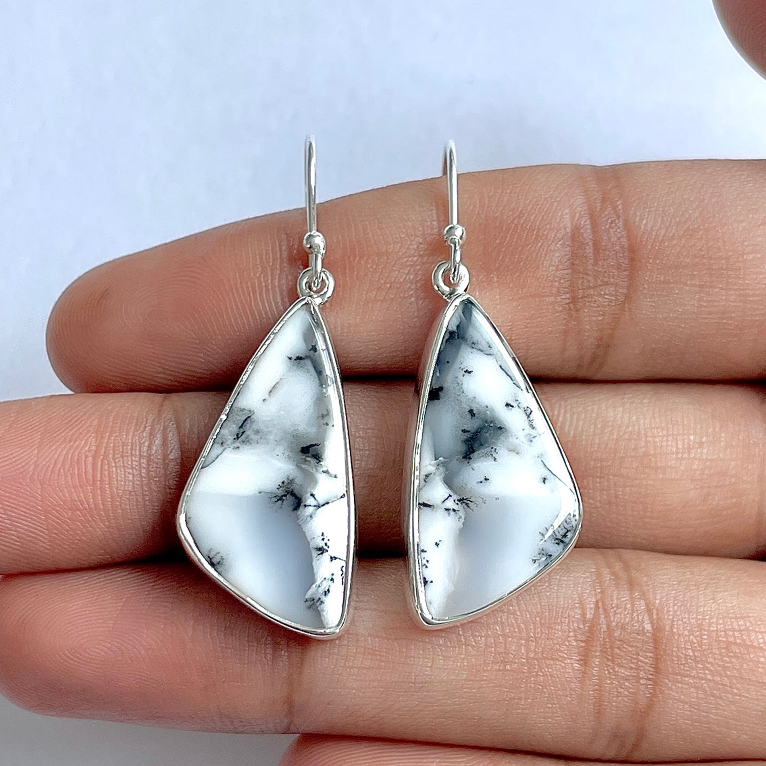 Dendritic Agate Earring-(DDA-3-63)