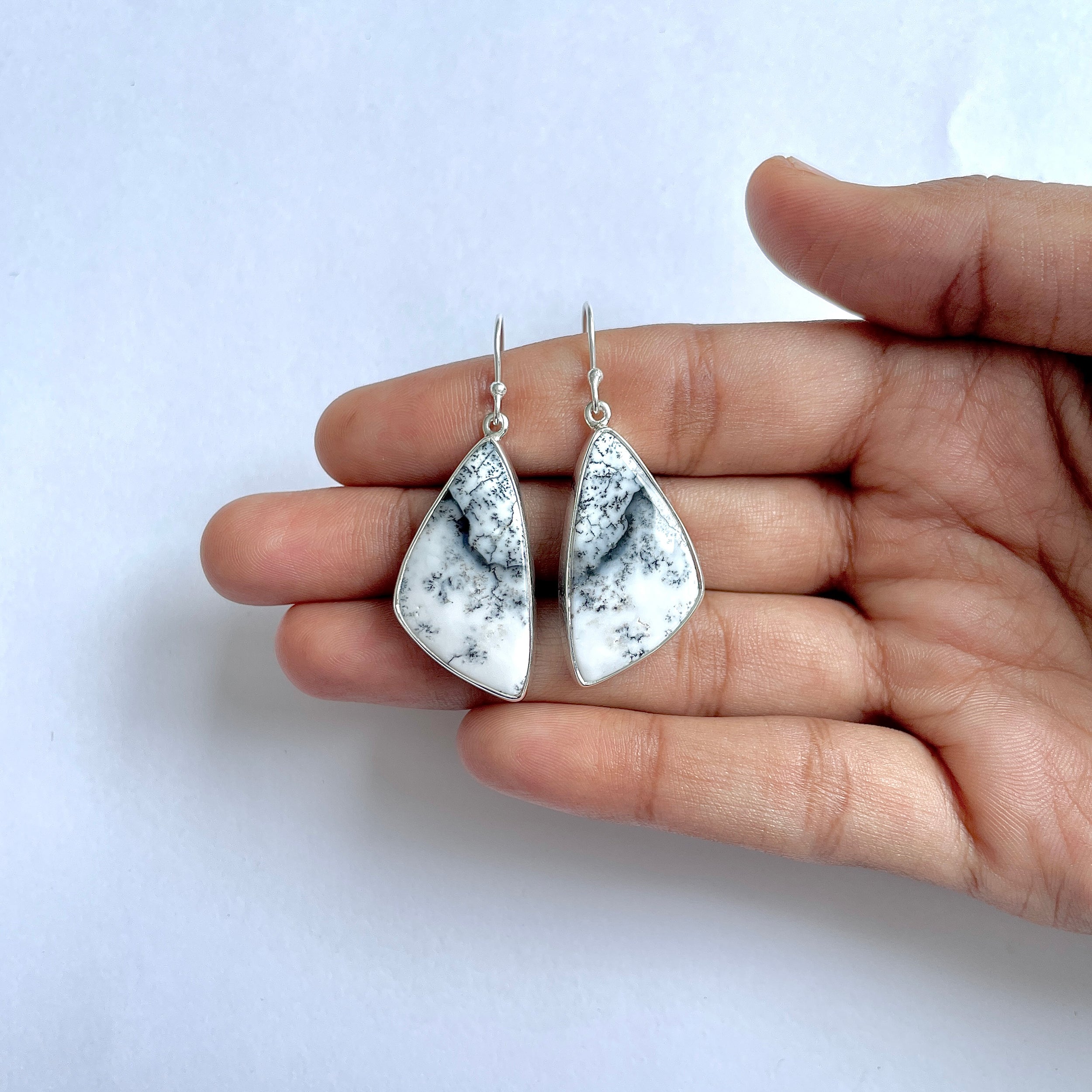 Dendritic Agate Earring-(DDA-3-64)