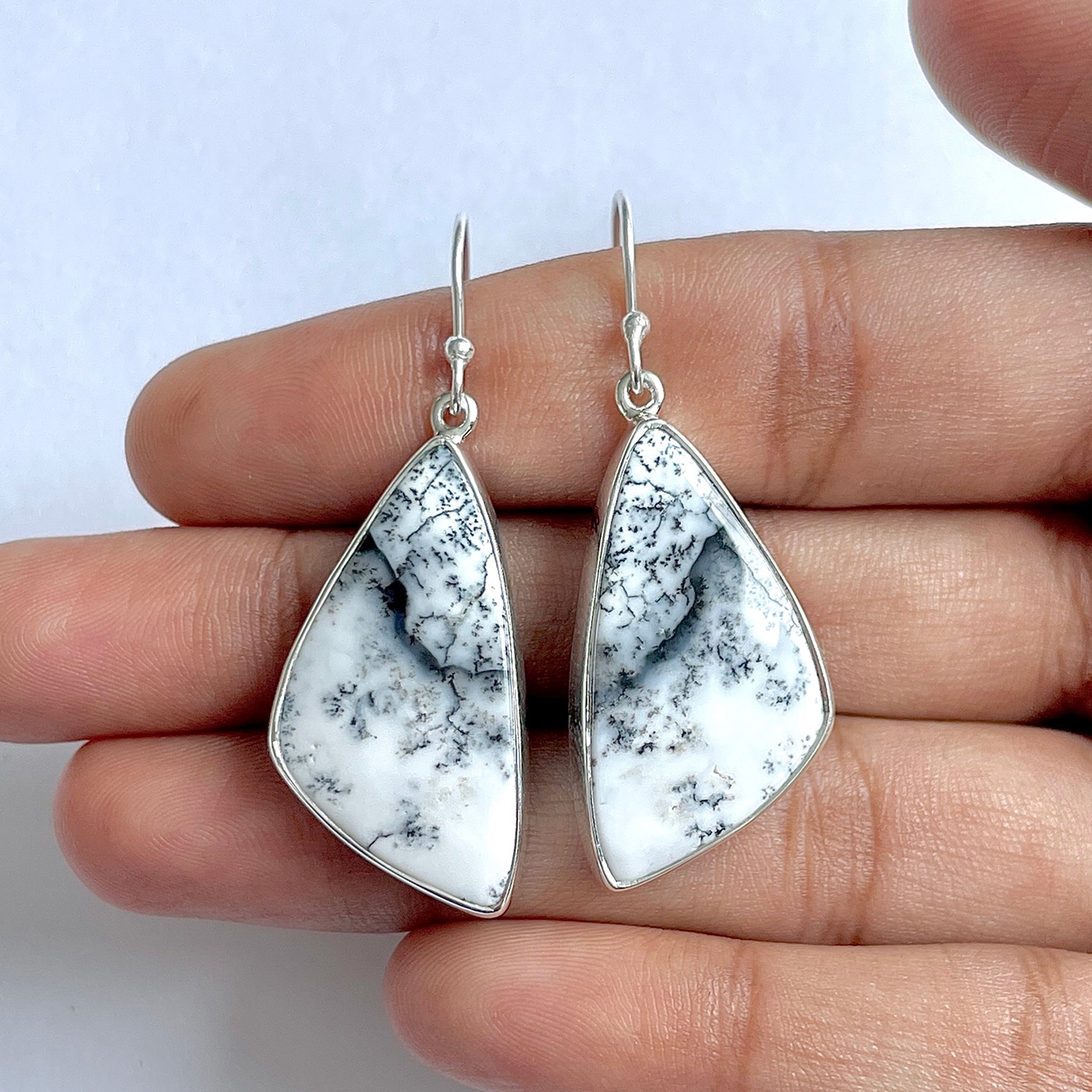 Dendritic Agate Earring-(DDA-3-64)