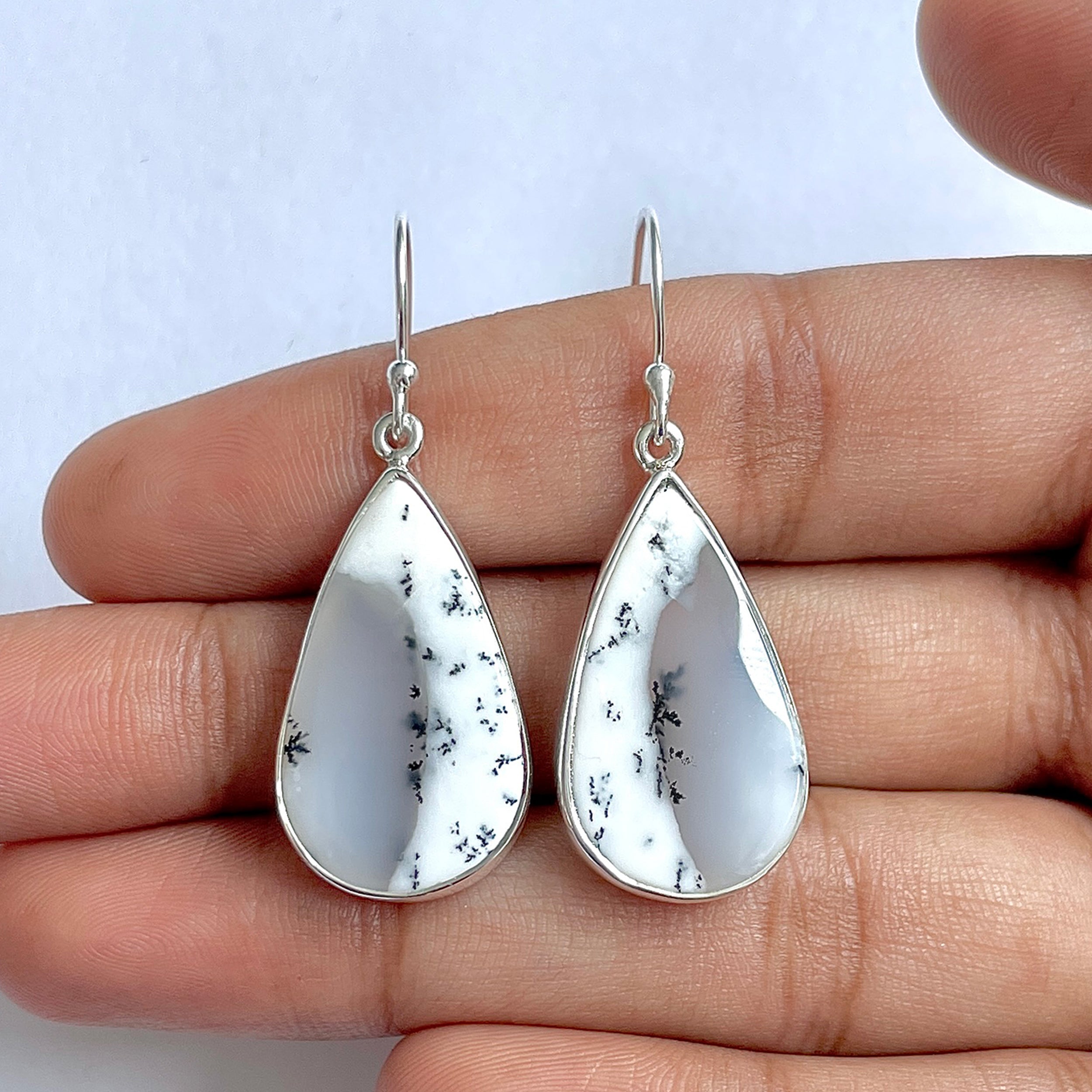 Dendritic Agate Earring-(DDA-3-66)