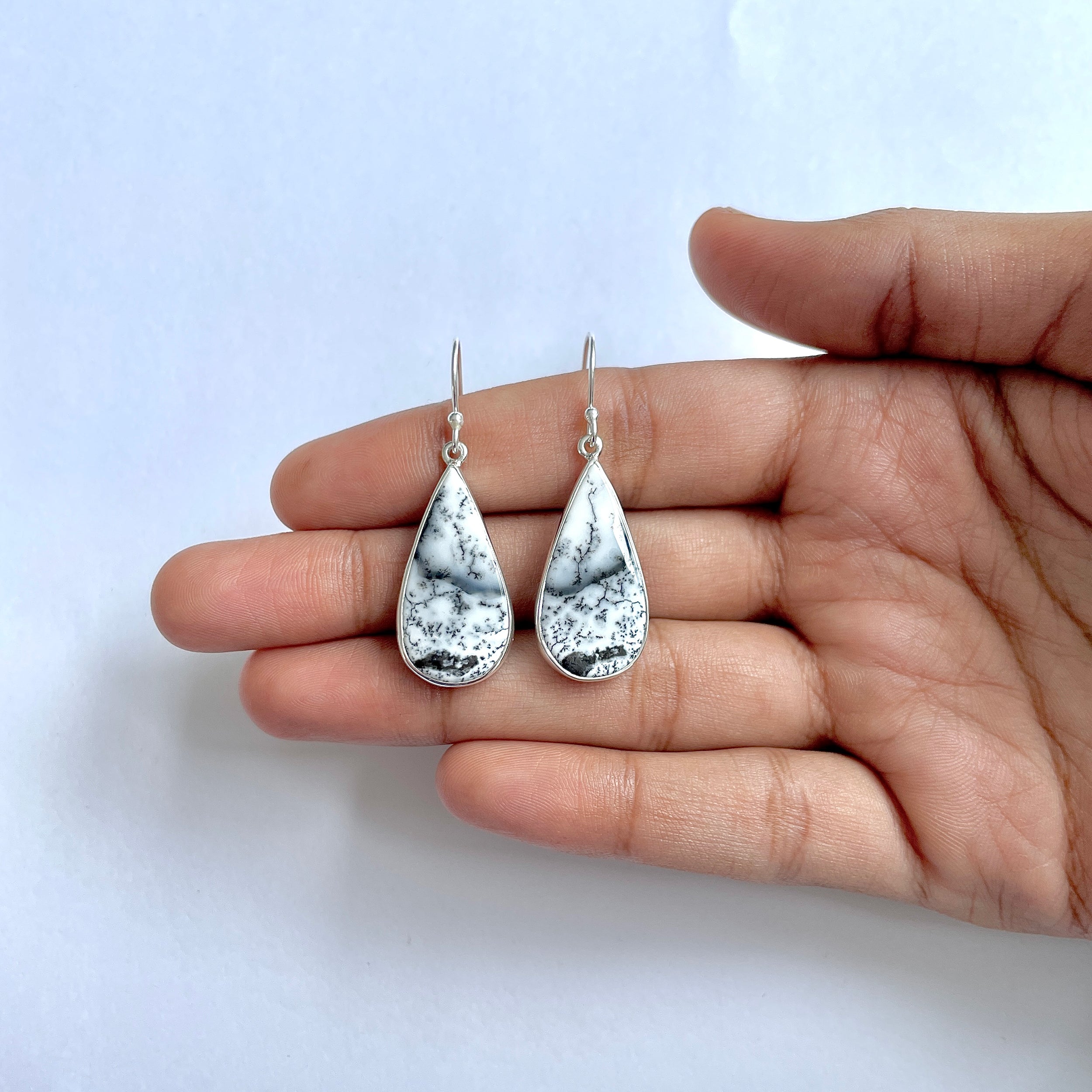 Dendritic Agate Earring-(DDA-3-67)