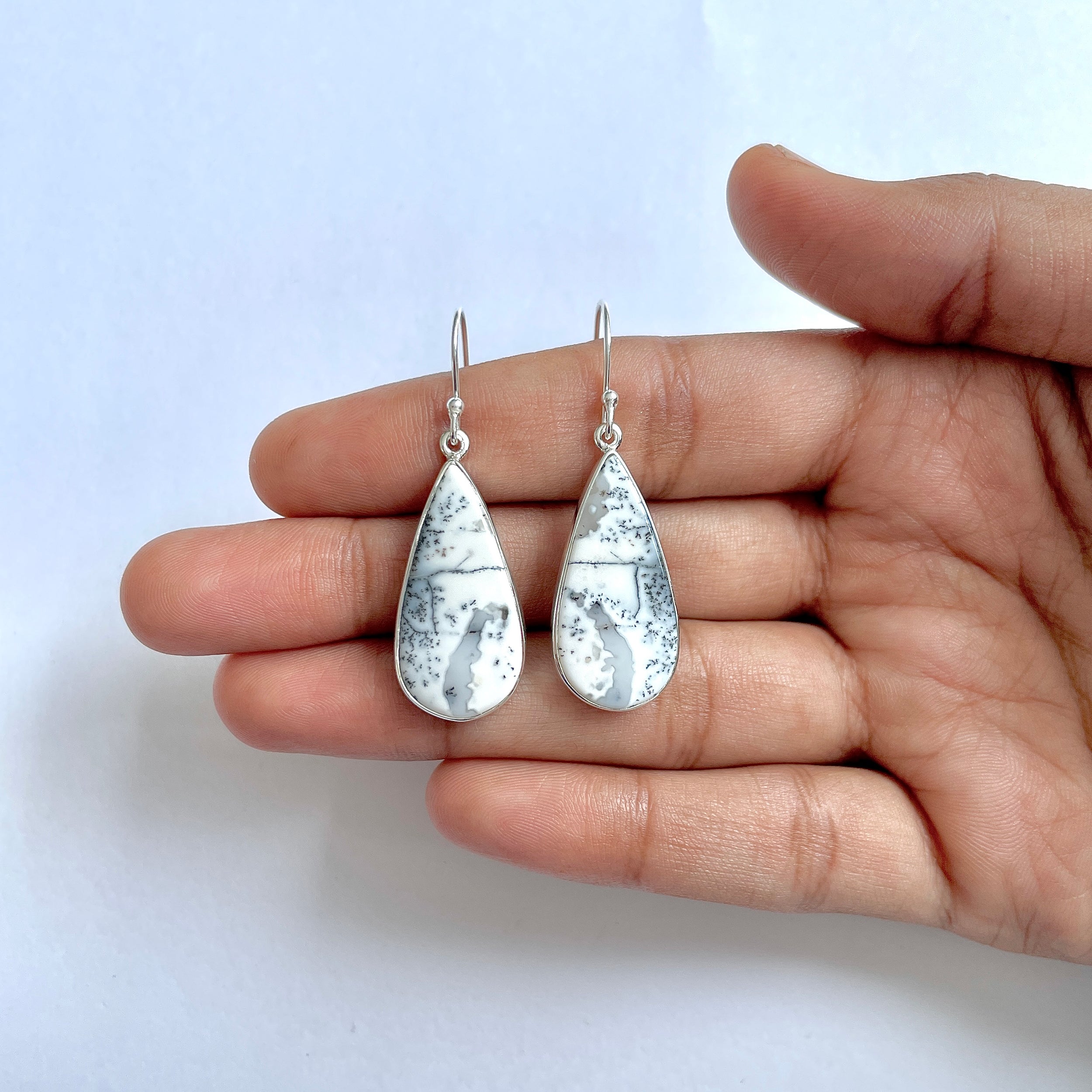 Dendritic Agate Earring-(DDA-3-69)