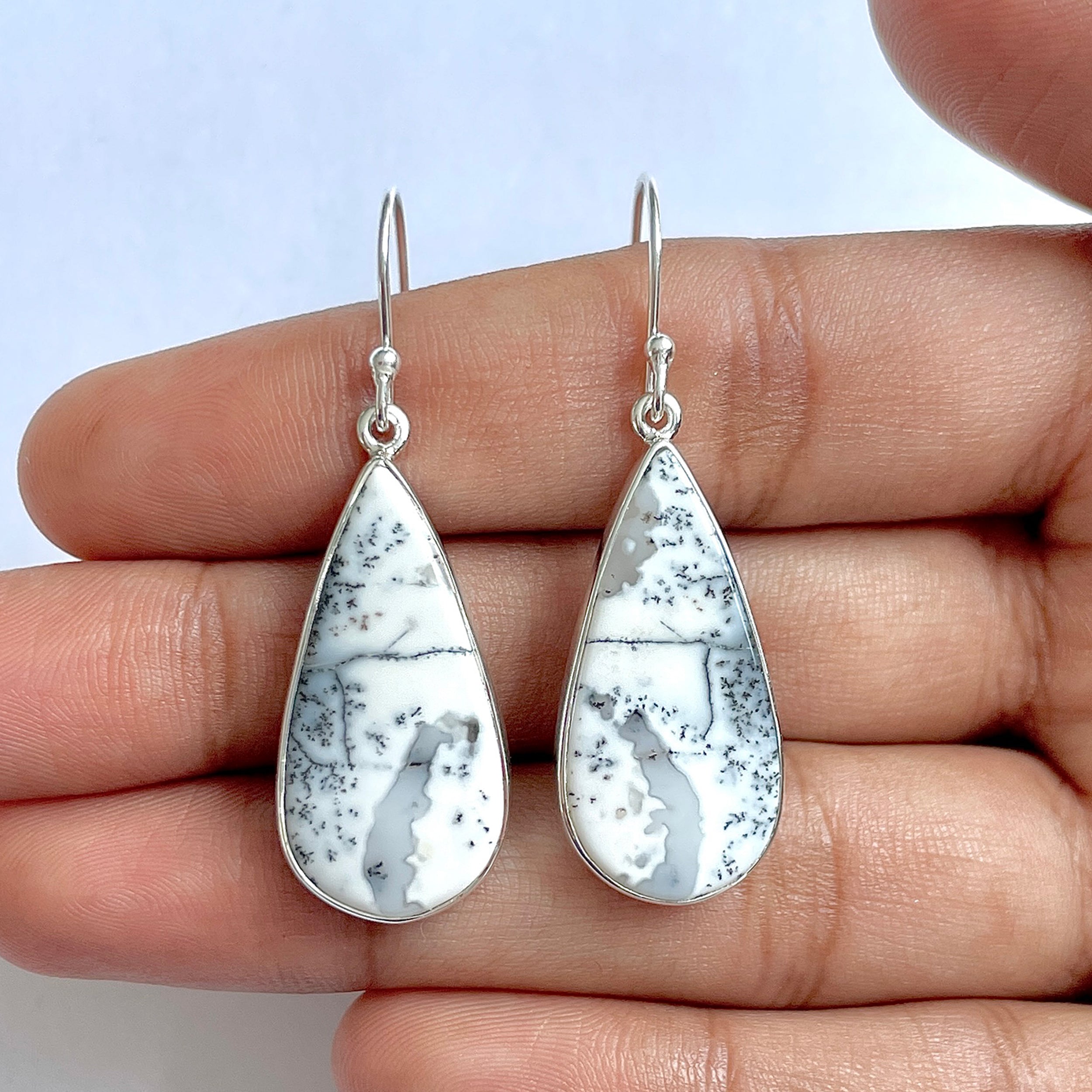 Dendritic Agate Earring-(DDA-3-69)