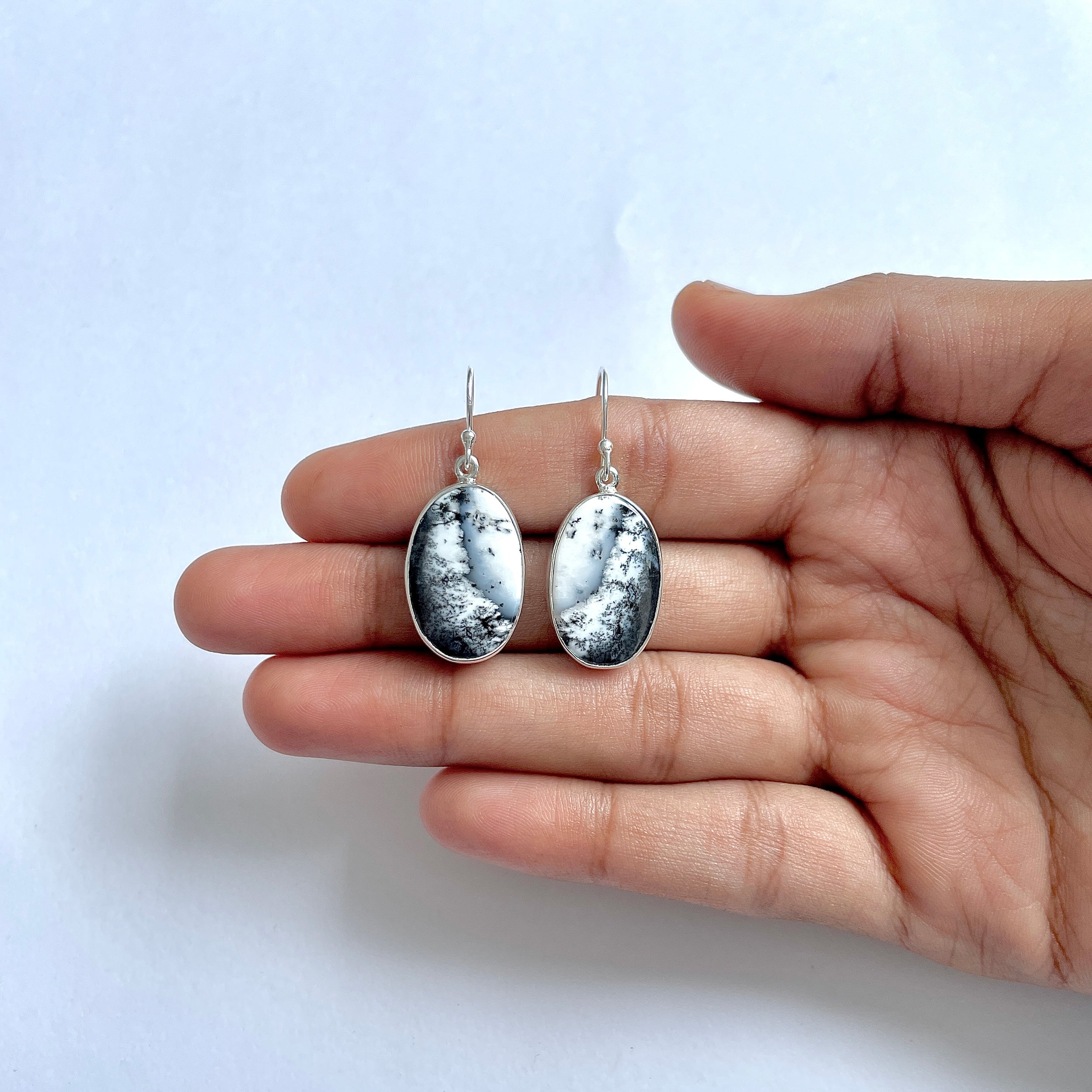 Dendritic Agate Earring-(DDA-3-72)