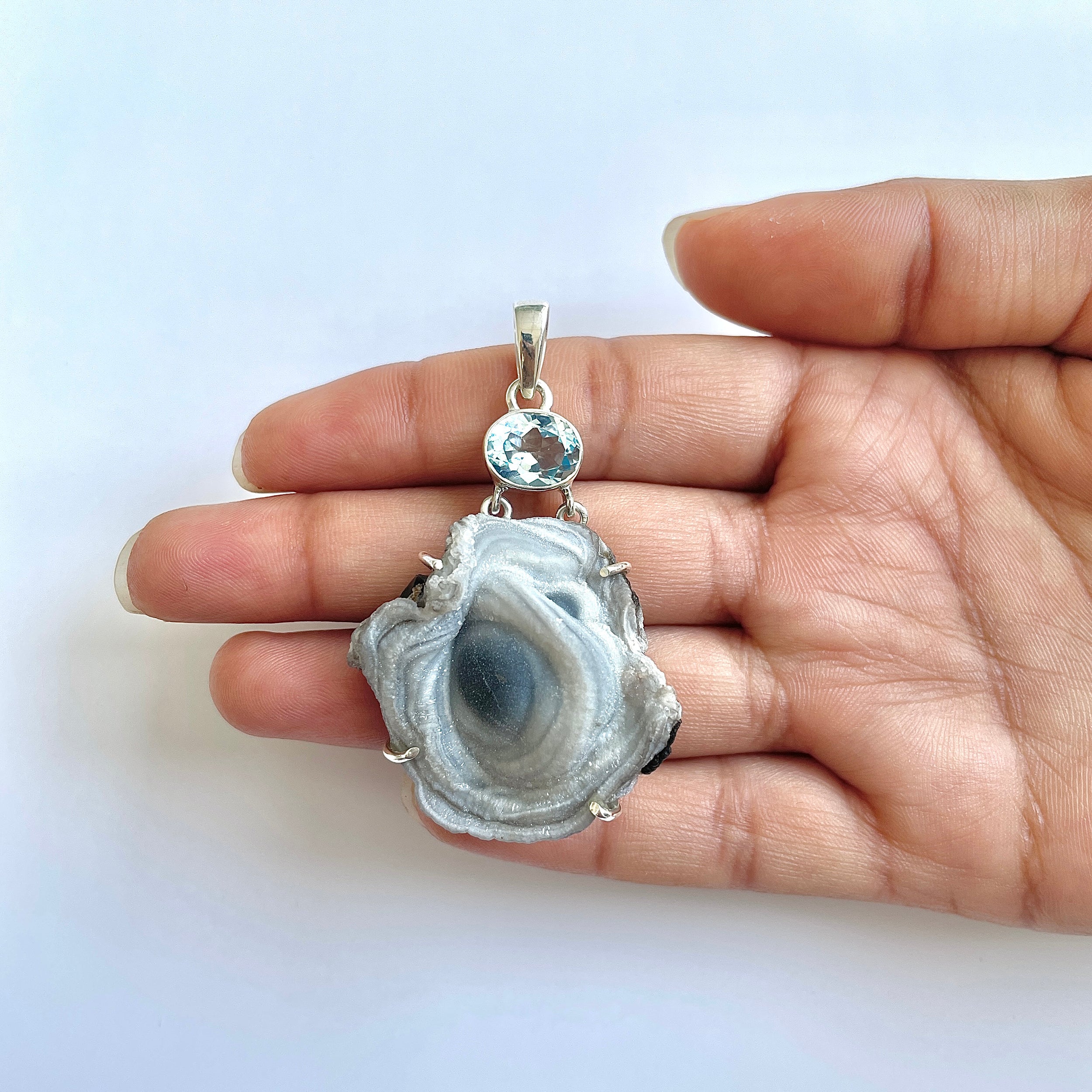 Desert Druzy Pendant-(DDZ-1-1)