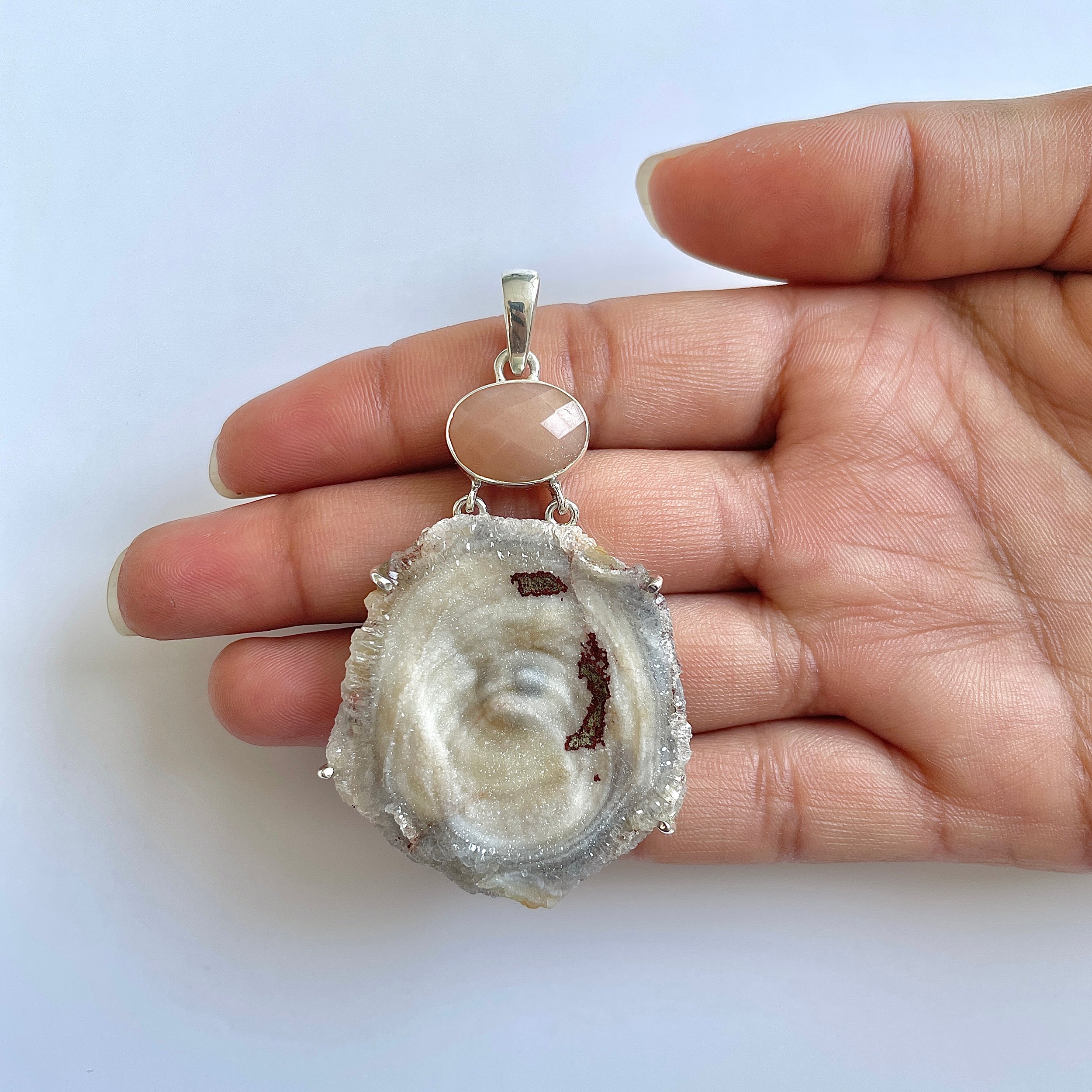 Desert Druzy Pendant-(DDZ-1-12)