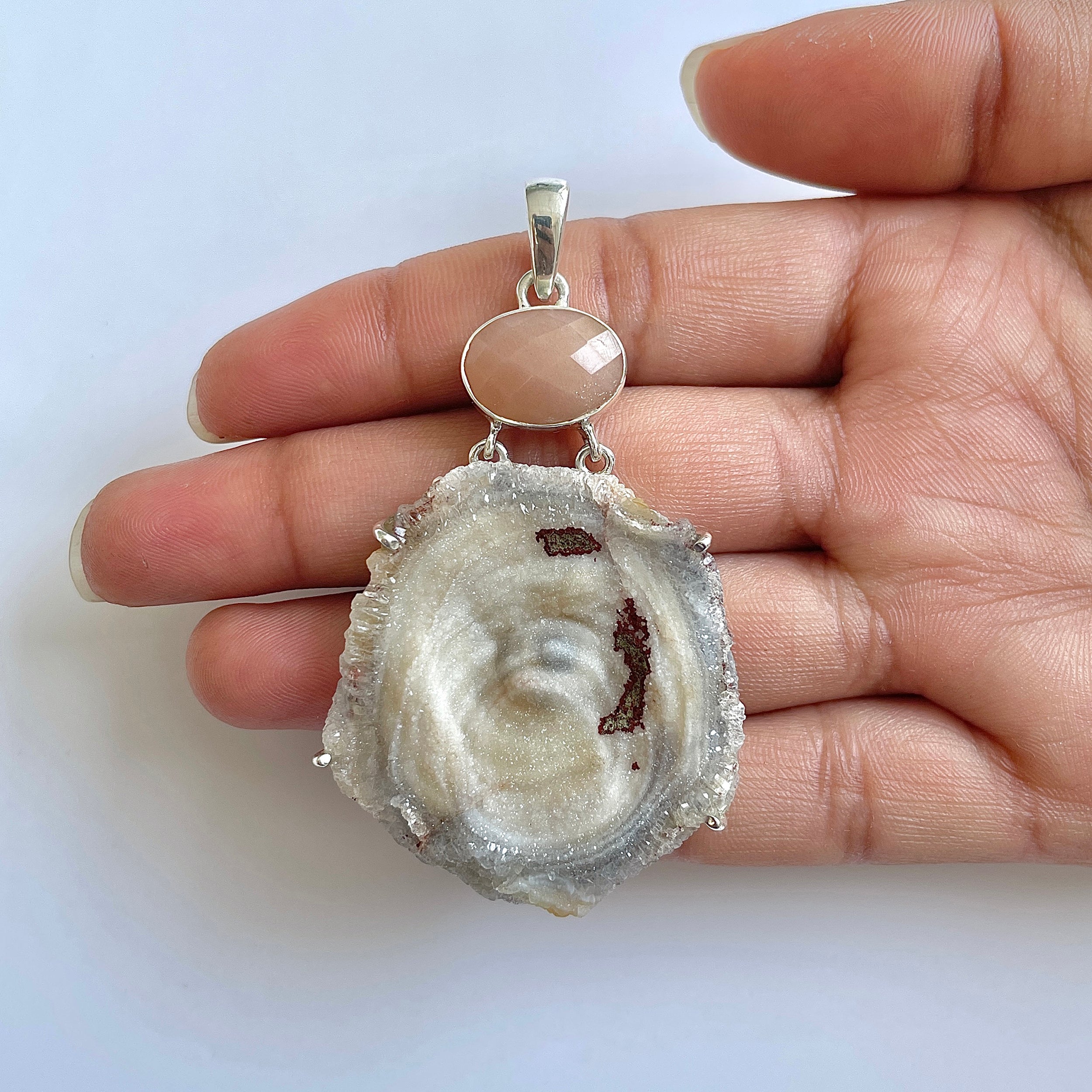 Desert Druzy Pendant-(DDZ-1-12)