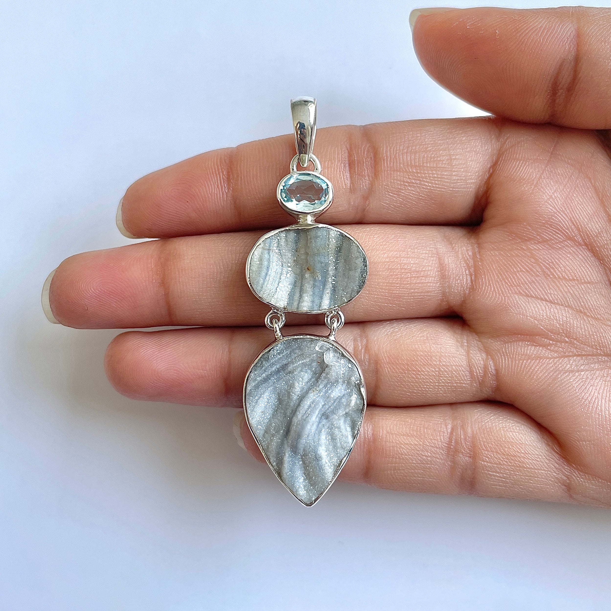 Desert Druzy Pendant-(DDZ-1-16)