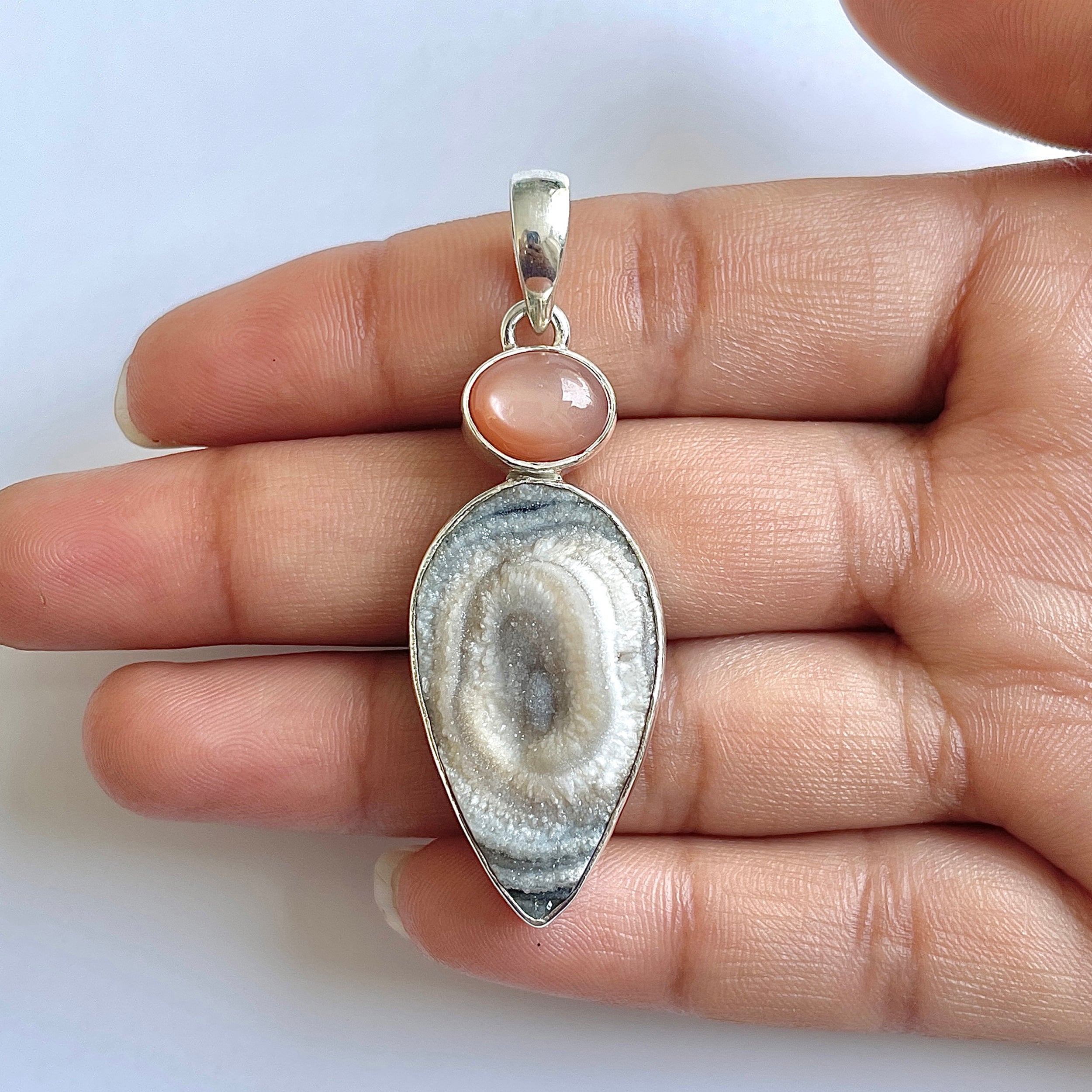 Desert Druzy Pendant-(DDZ-1-17)