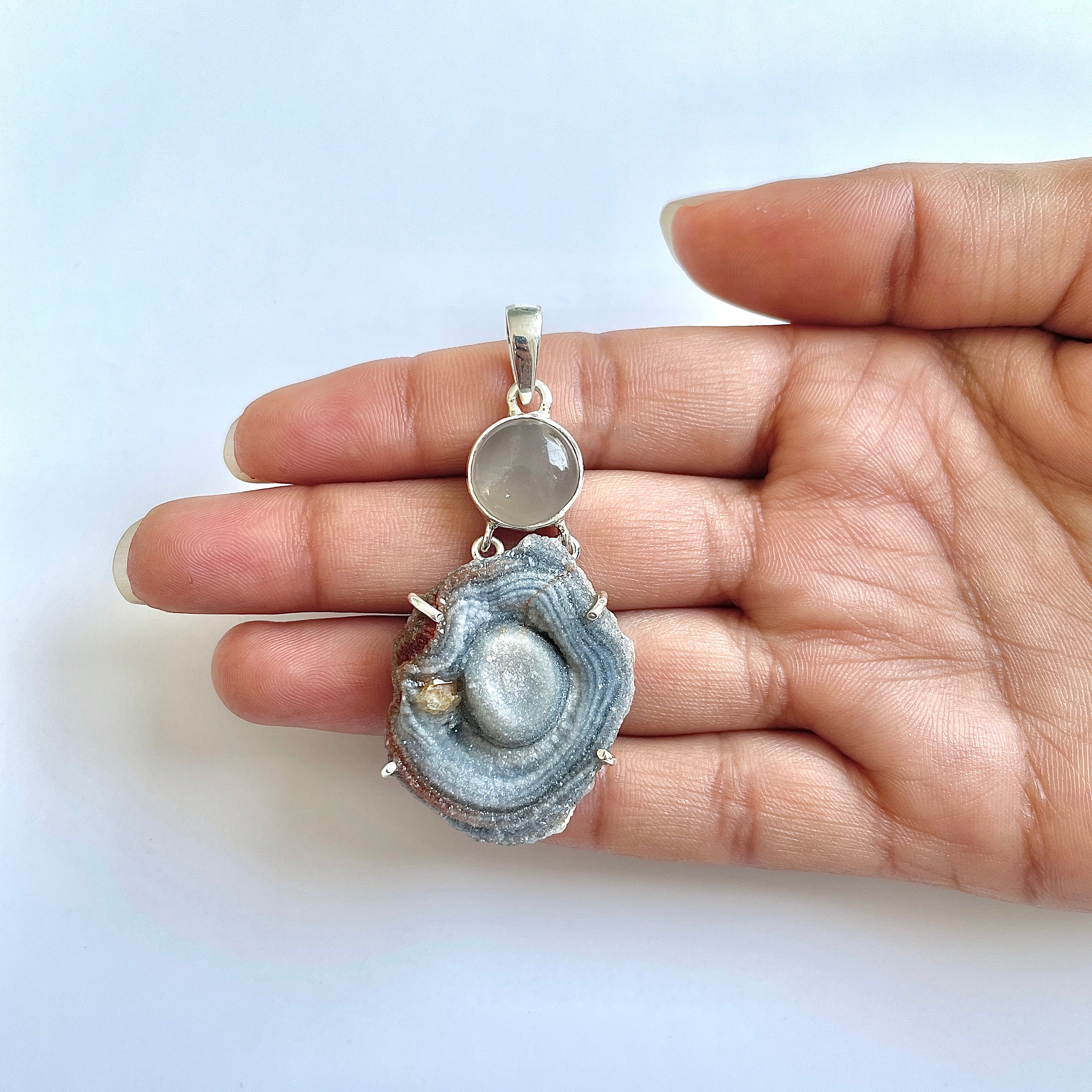 Desert Druzy Pendant-(DDZ-1-18)