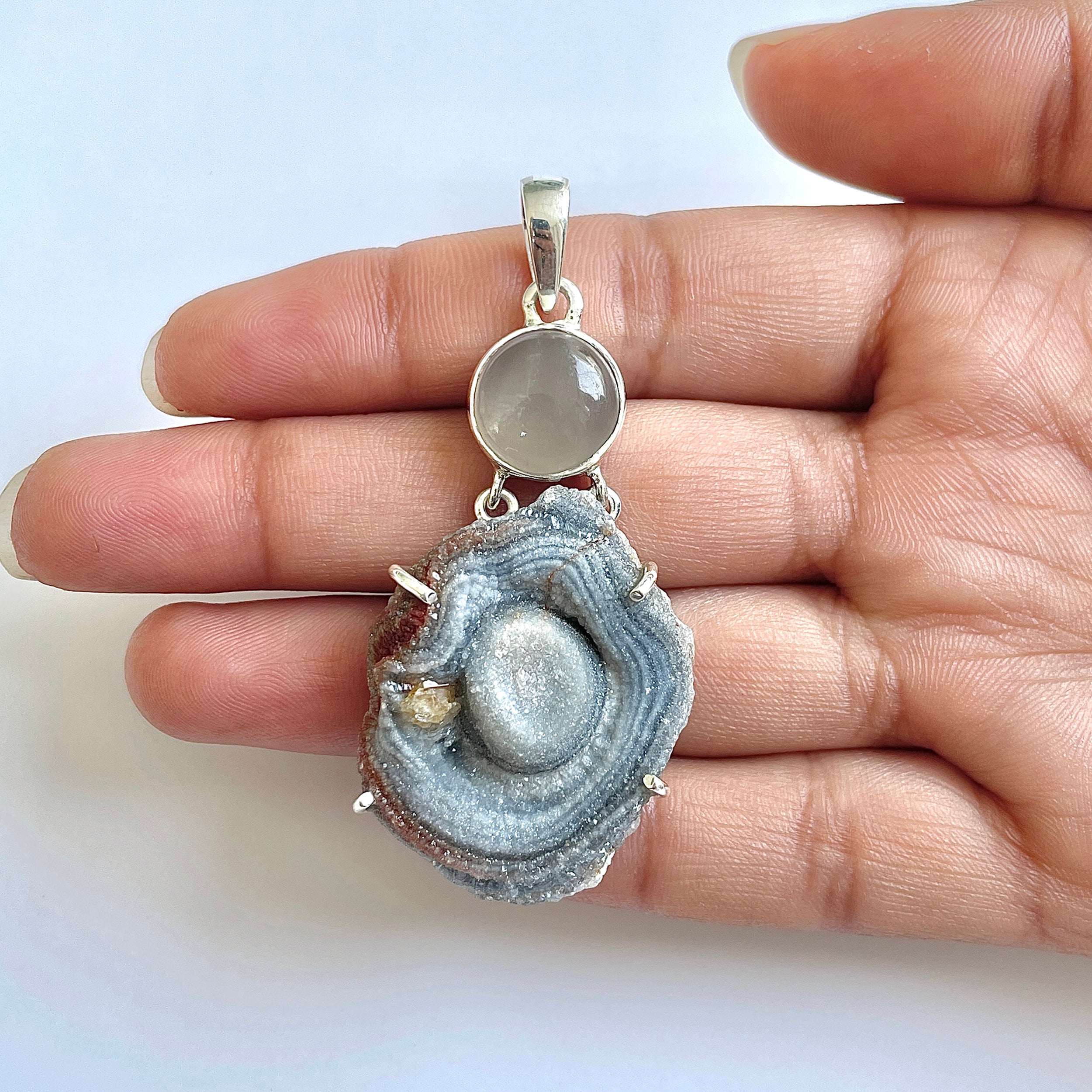 Desert Druzy Pendant-(DDZ-1-18)