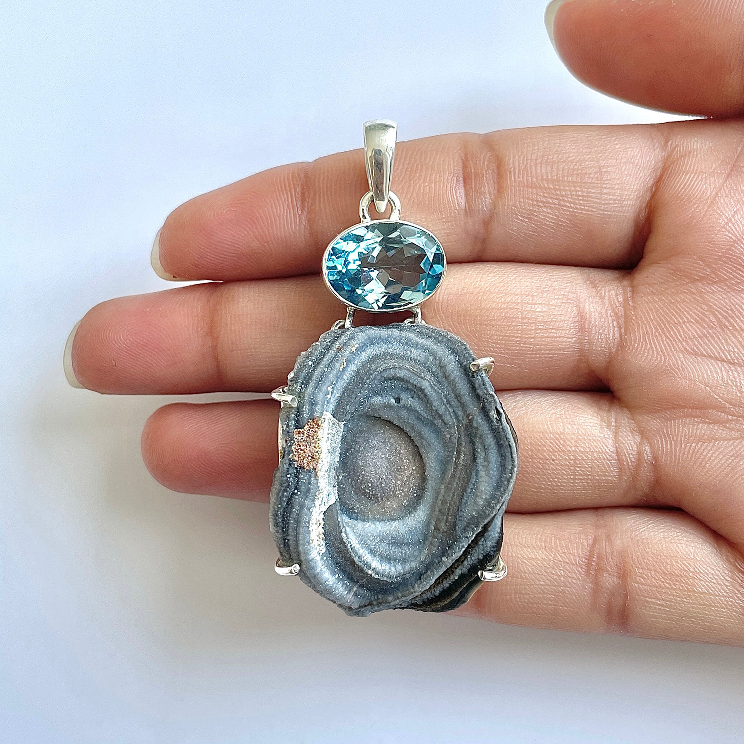 Desert Druzy Pendant-(DDZ-1-2)