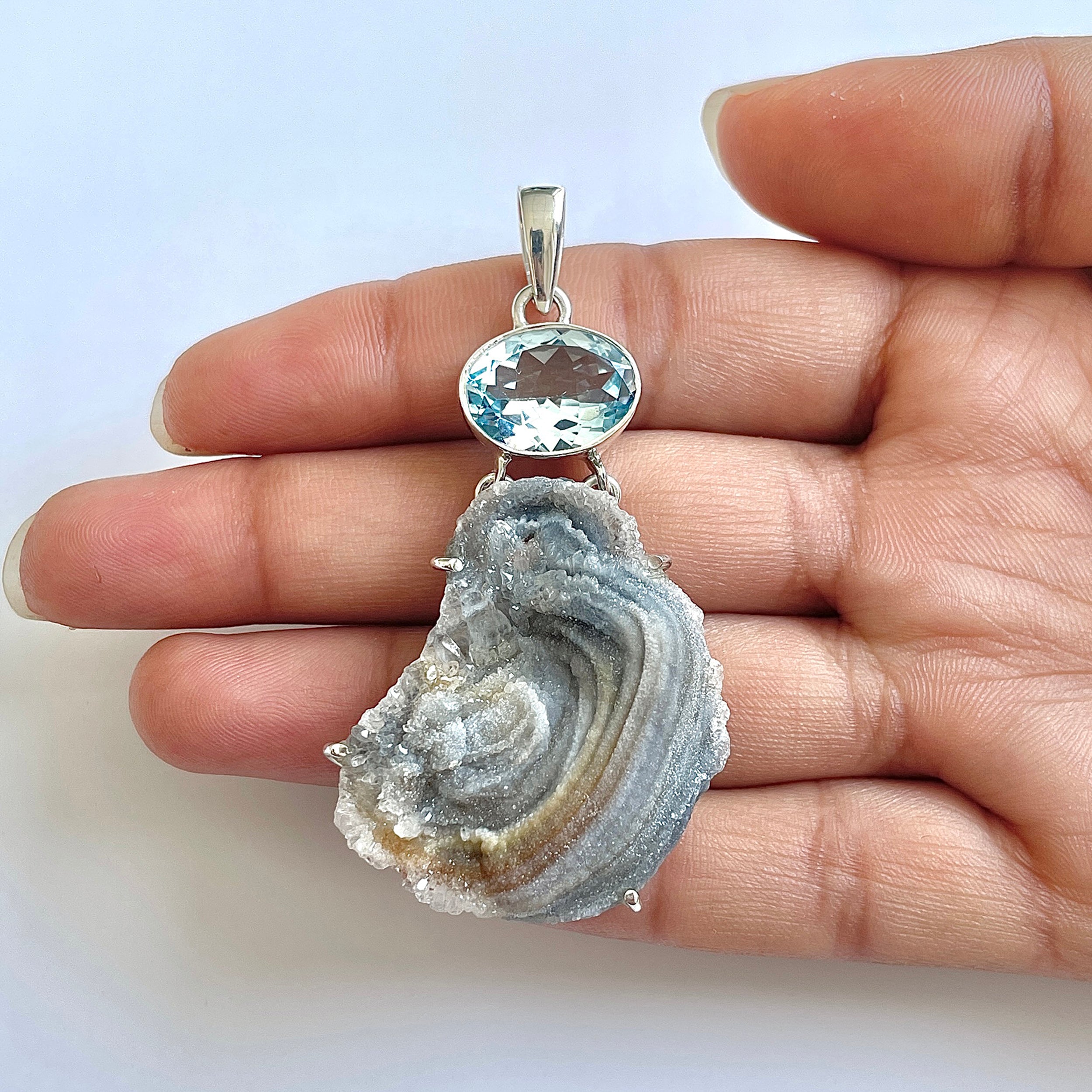 Desert Druzy Pendant-(DDZ-1-25)