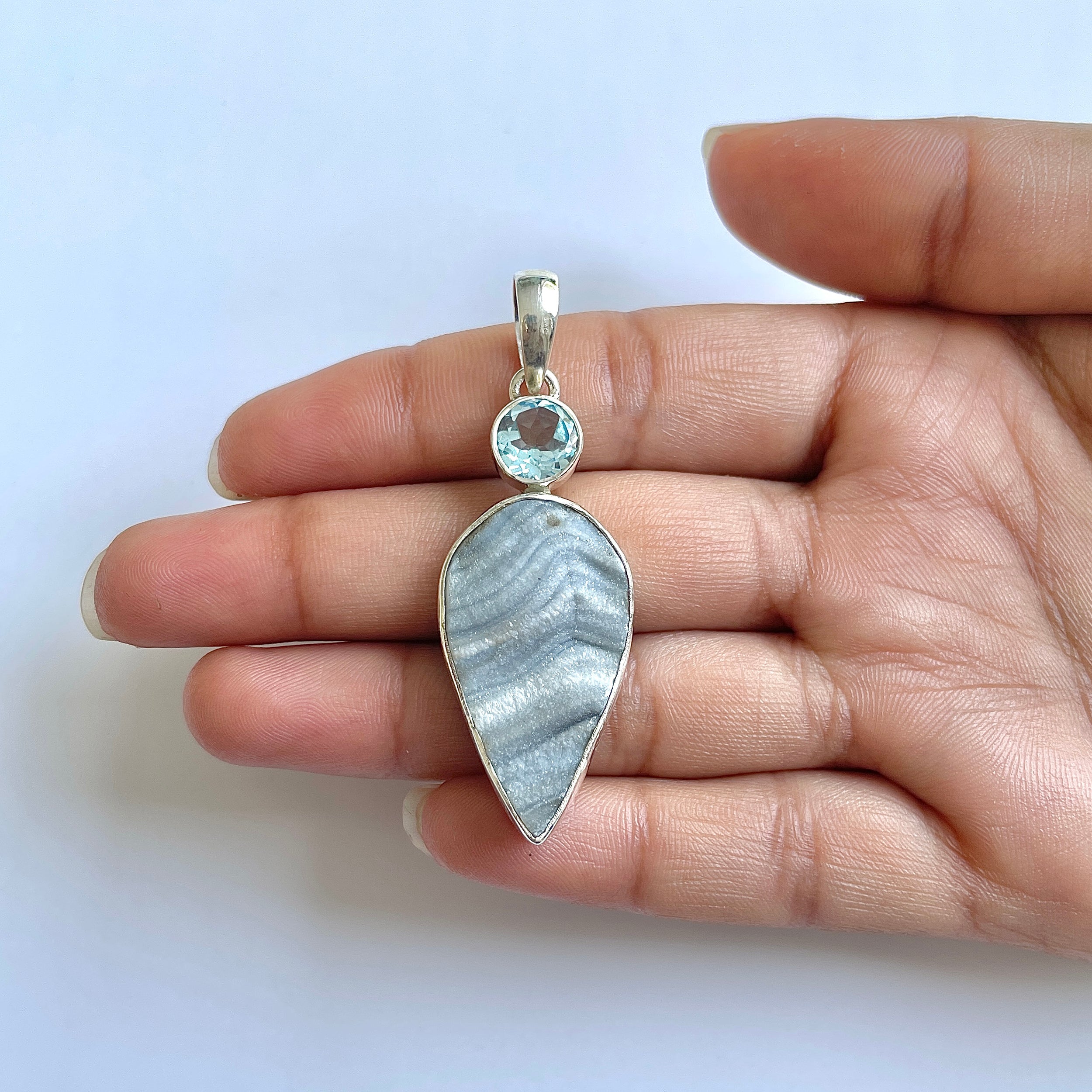 Desert Druzy Pendant-(DDZ-1-28)