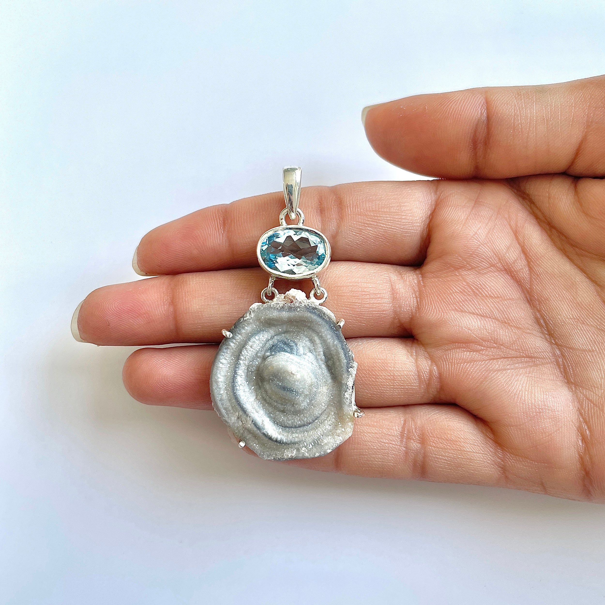 Desert Druzy Pendant-(DDZ-1-33)