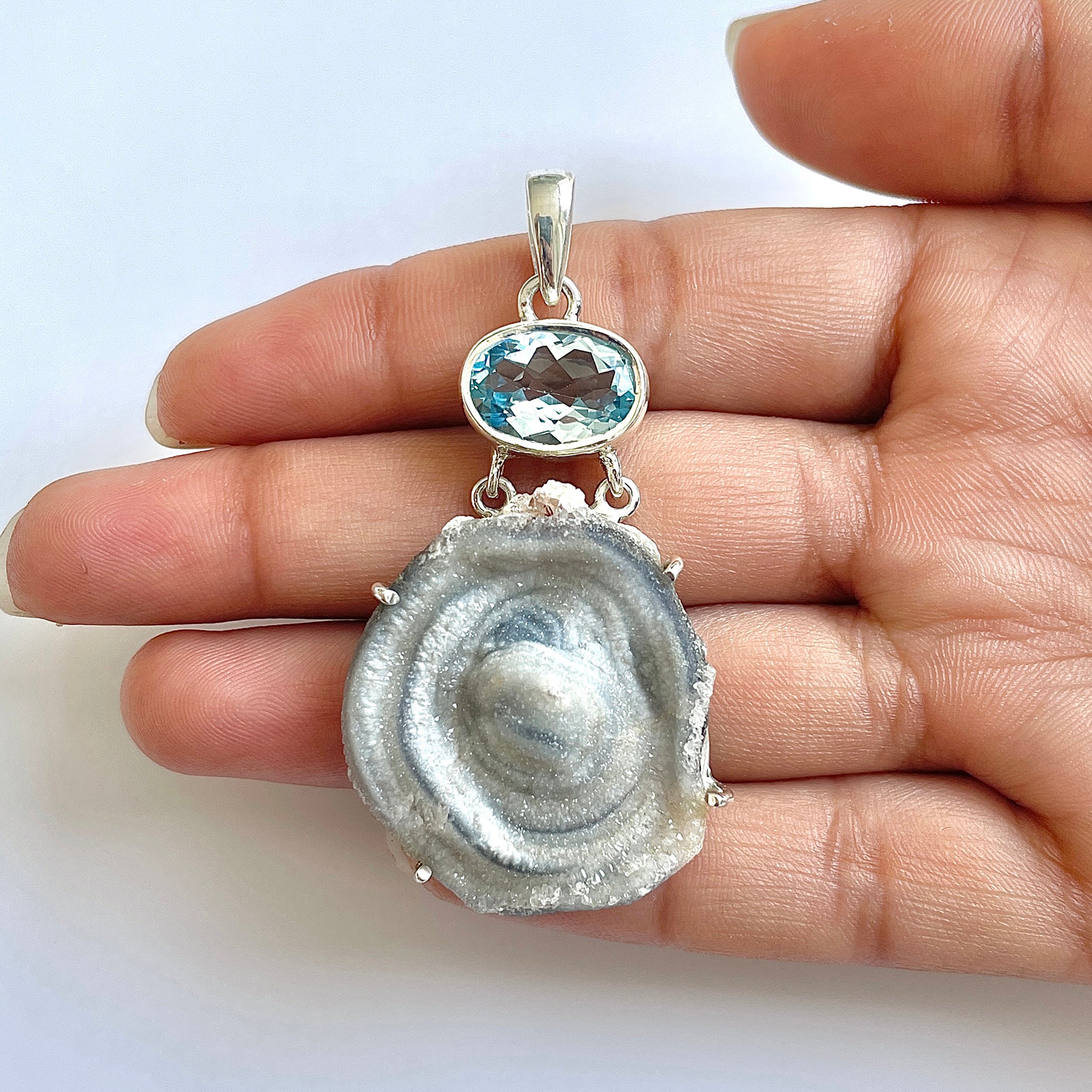 Desert Druzy Pendant-(DDZ-1-33)