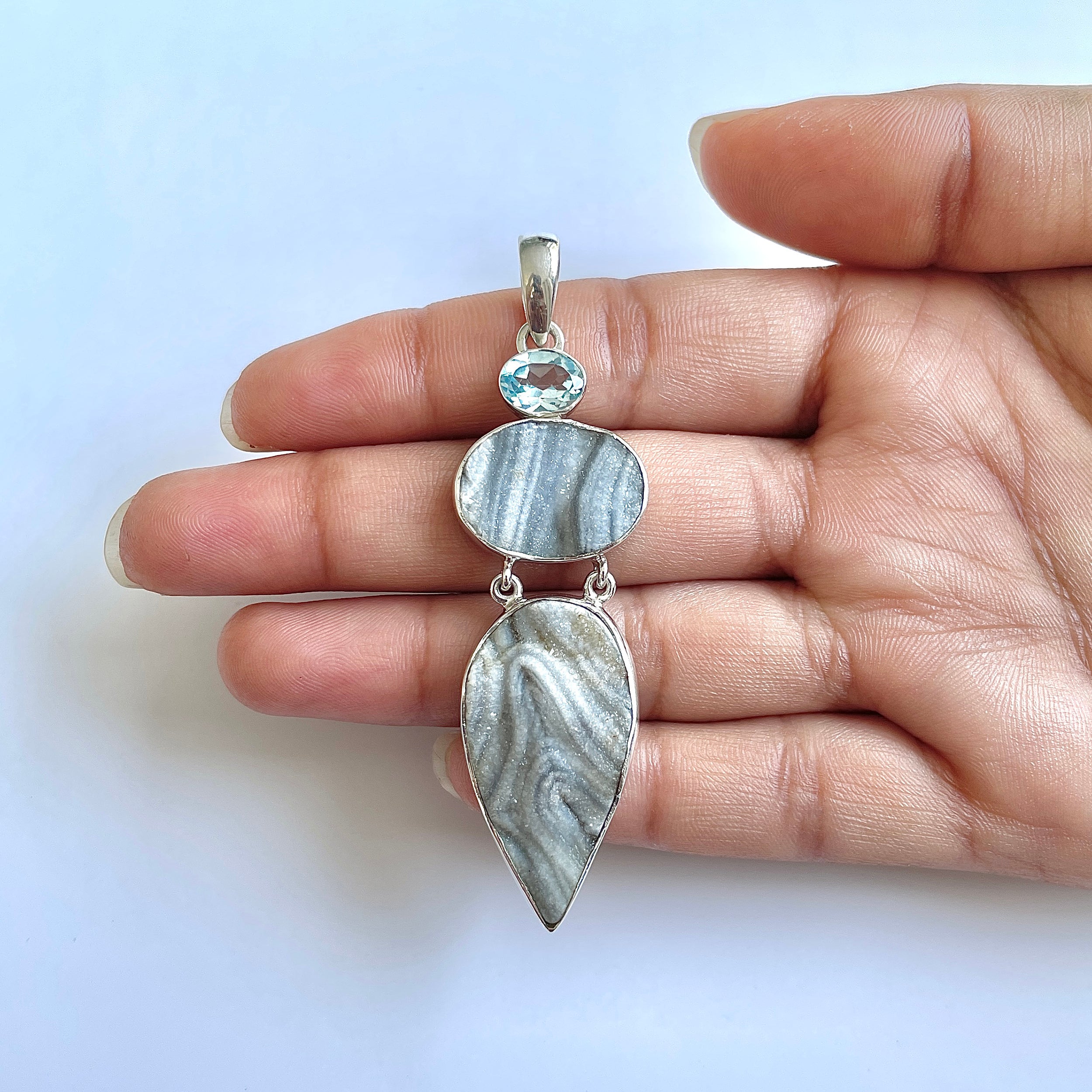 Desert Druzy Pendant-(DDZ-1-34)