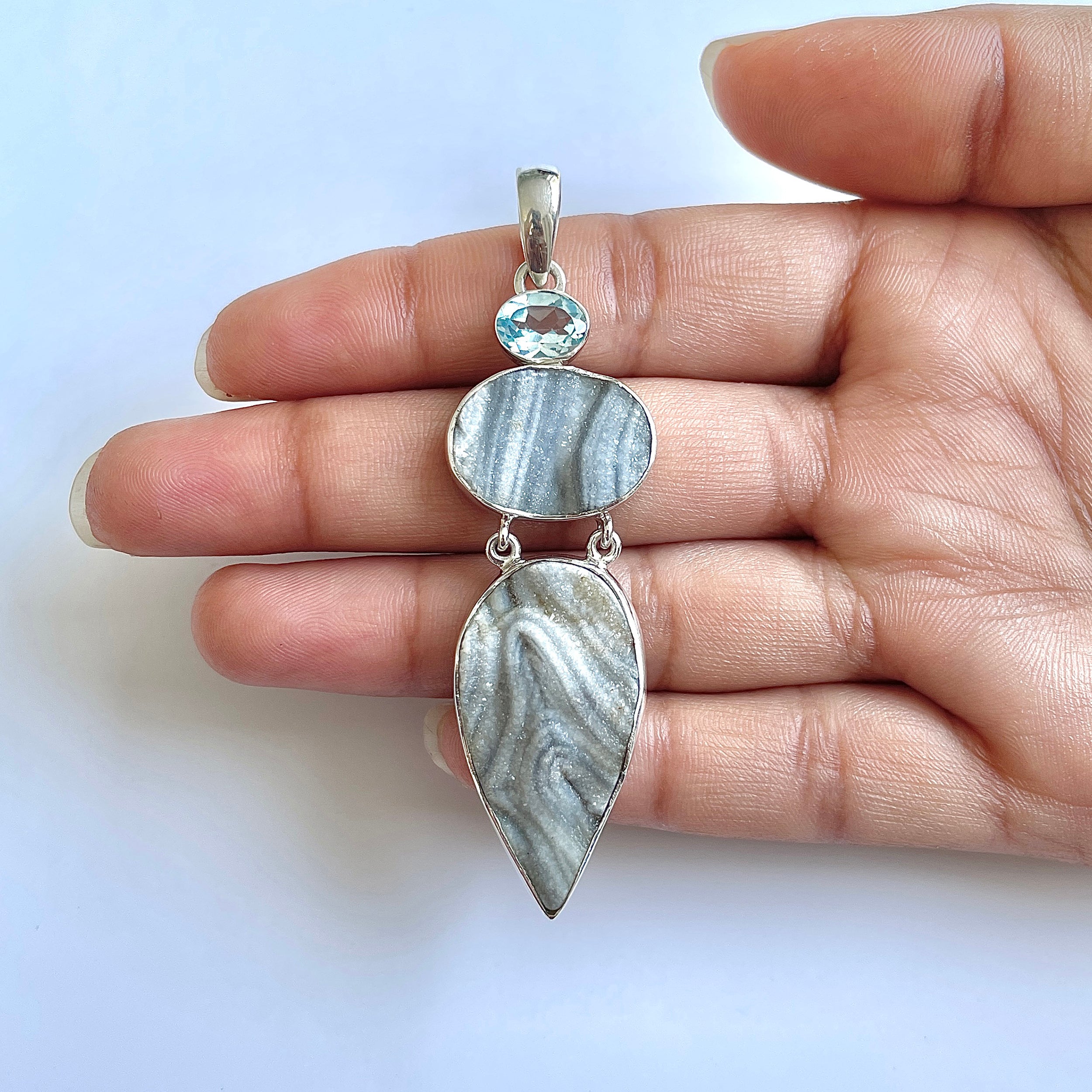 Desert Druzy Pendant-(DDZ-1-34)