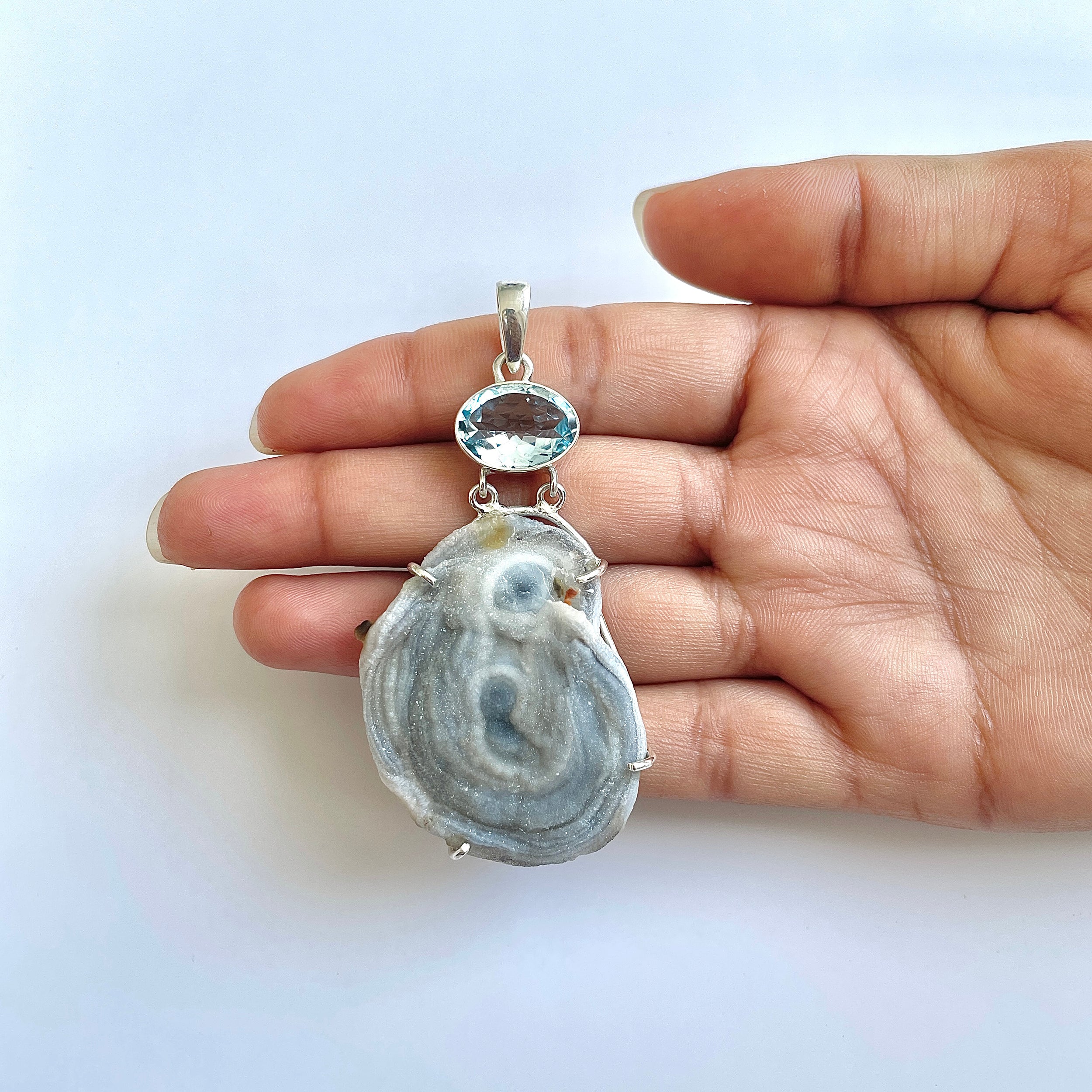 Desert Druzy Pendant-(DDZ-1-36)