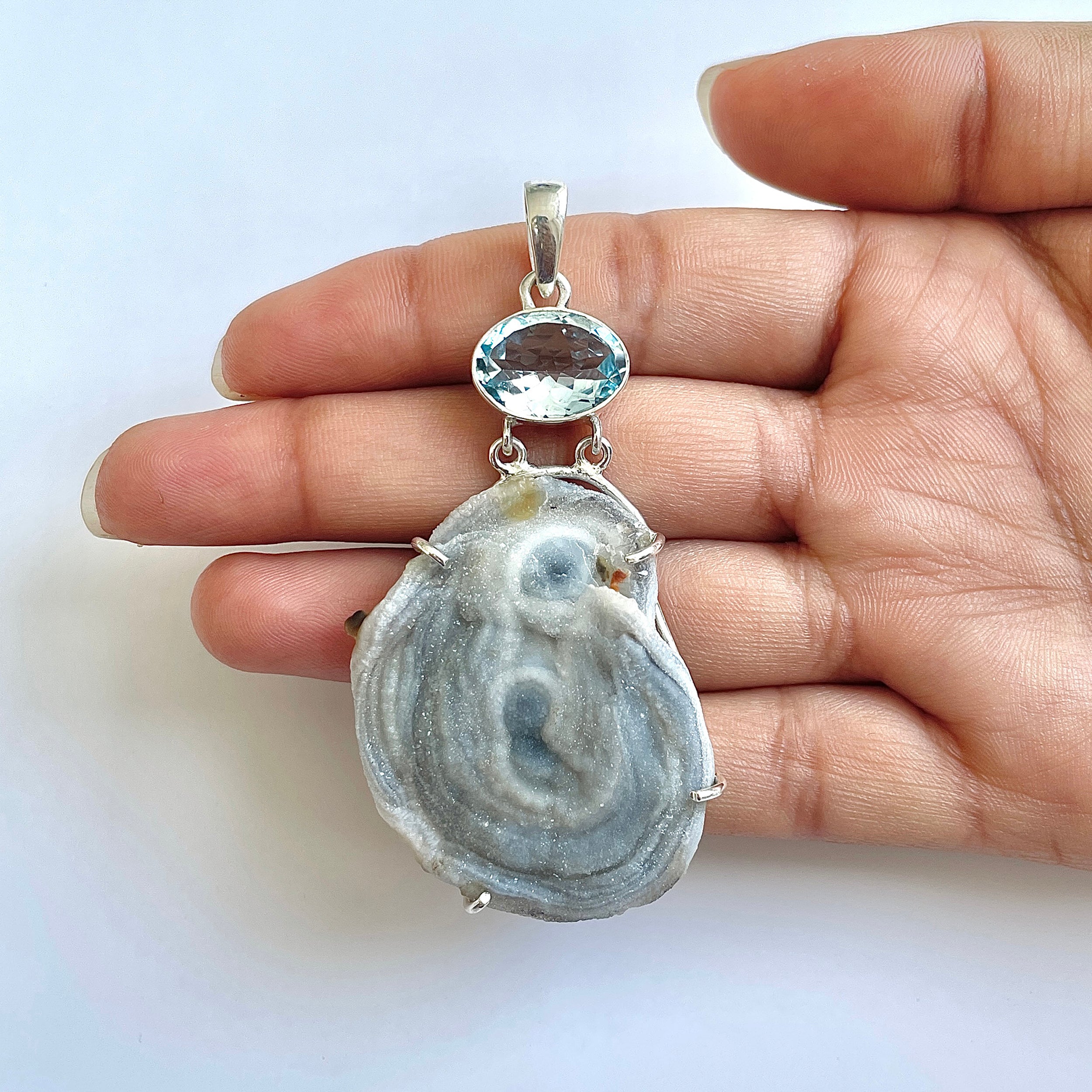 Desert Druzy Pendant-(DDZ-1-36)