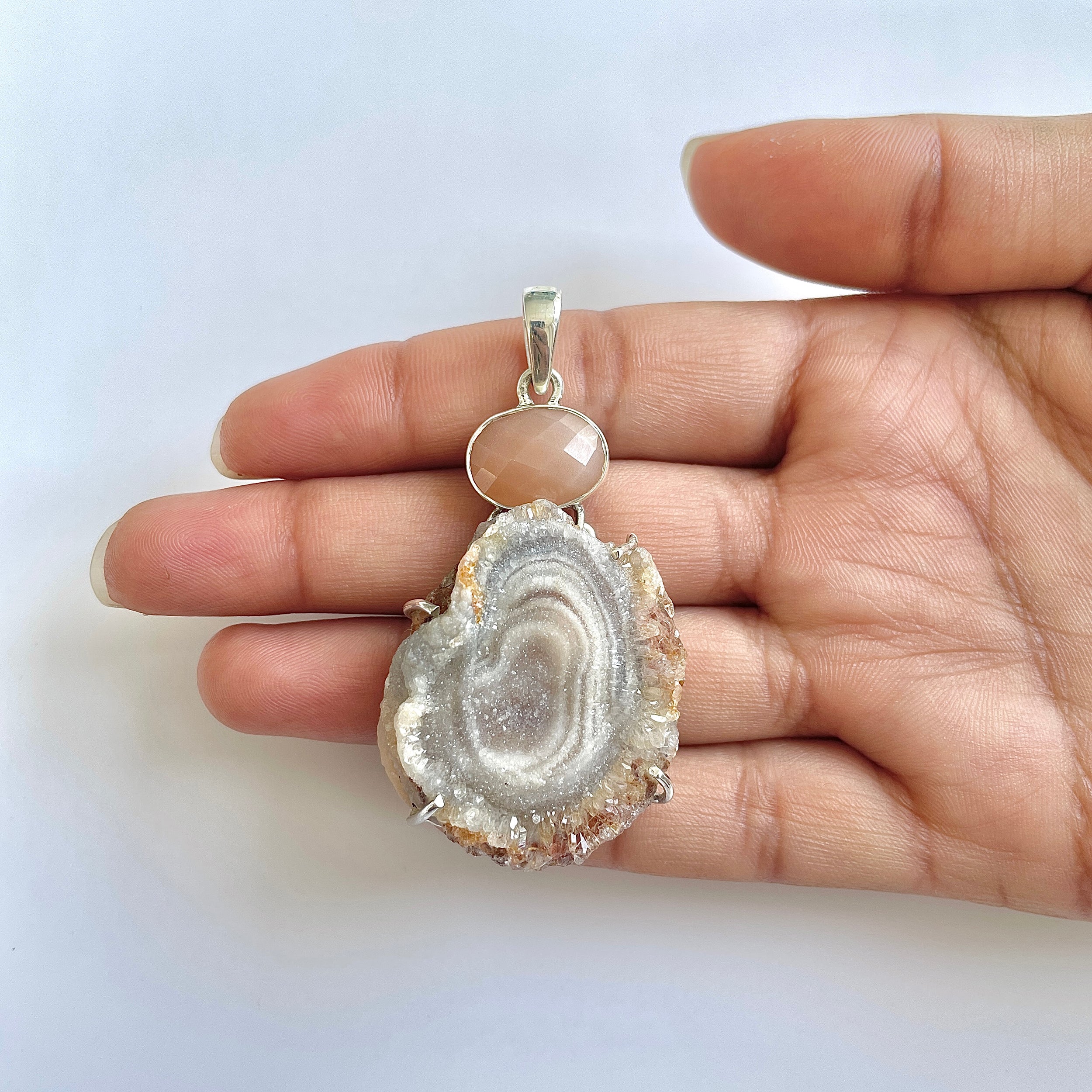 Desert Druzy Pendant-(DDZ-1-37)