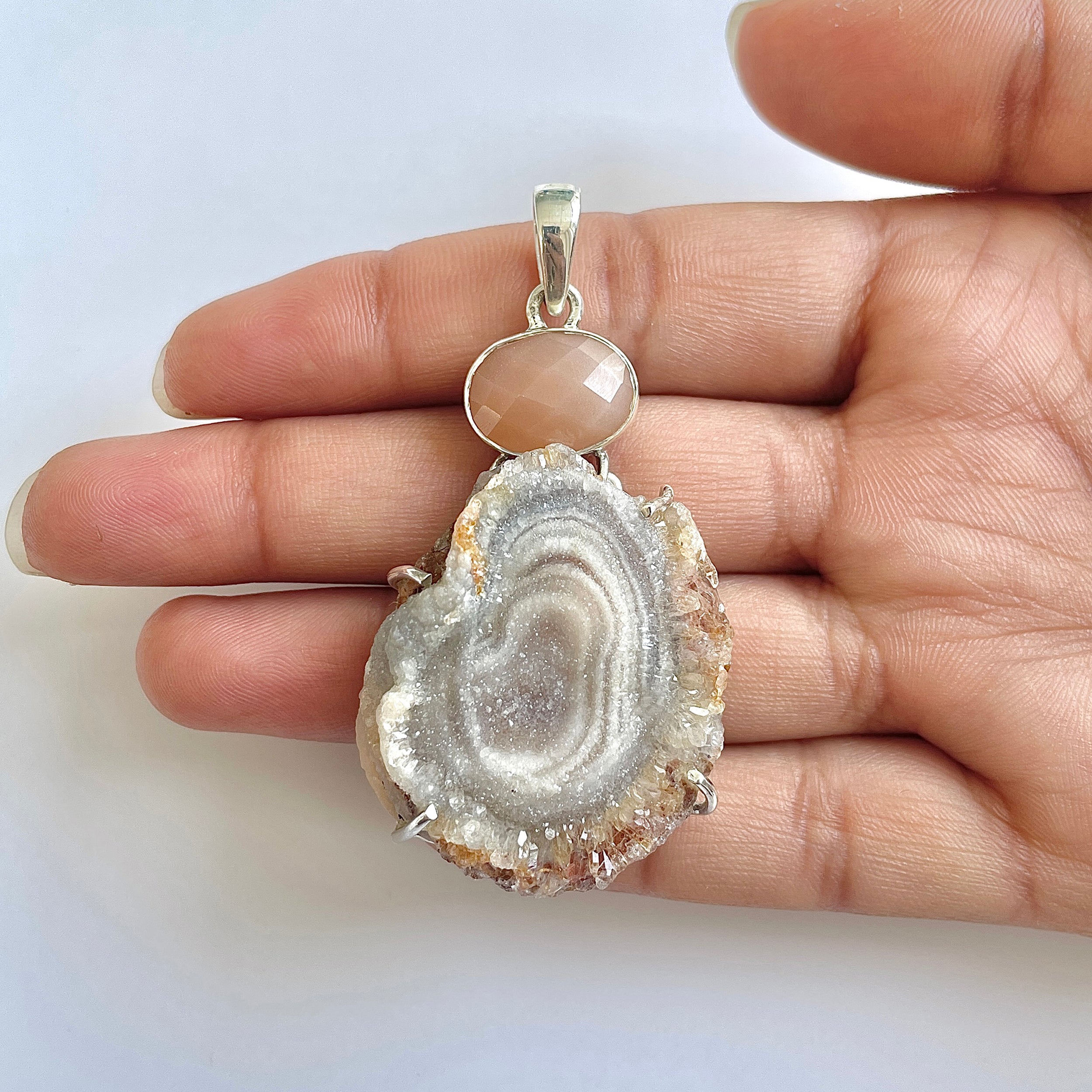 Desert Druzy Pendant-(DDZ-1-37)