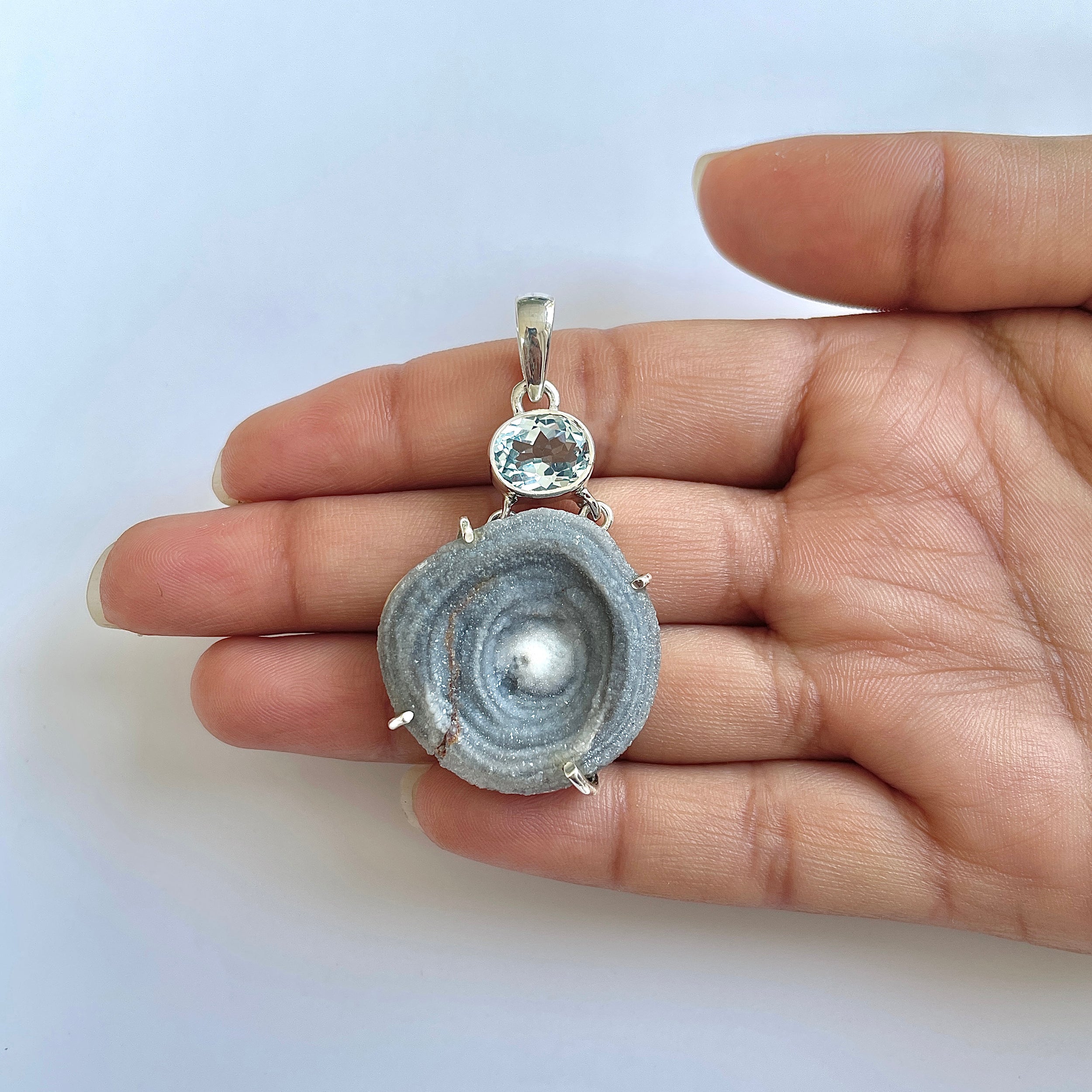 Desert Druzy Pendant-(DDZ-1-38)