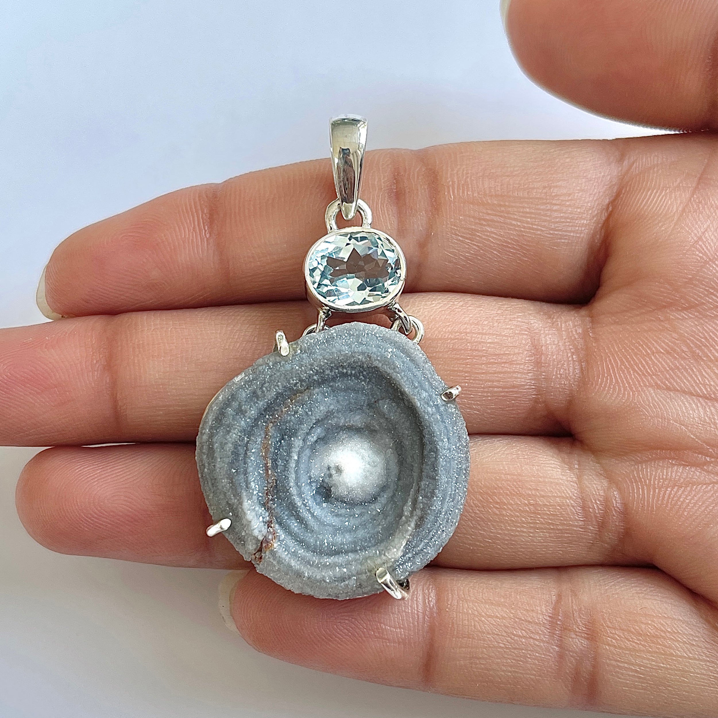 Desert Druzy Pendant-(DDZ-1-38)