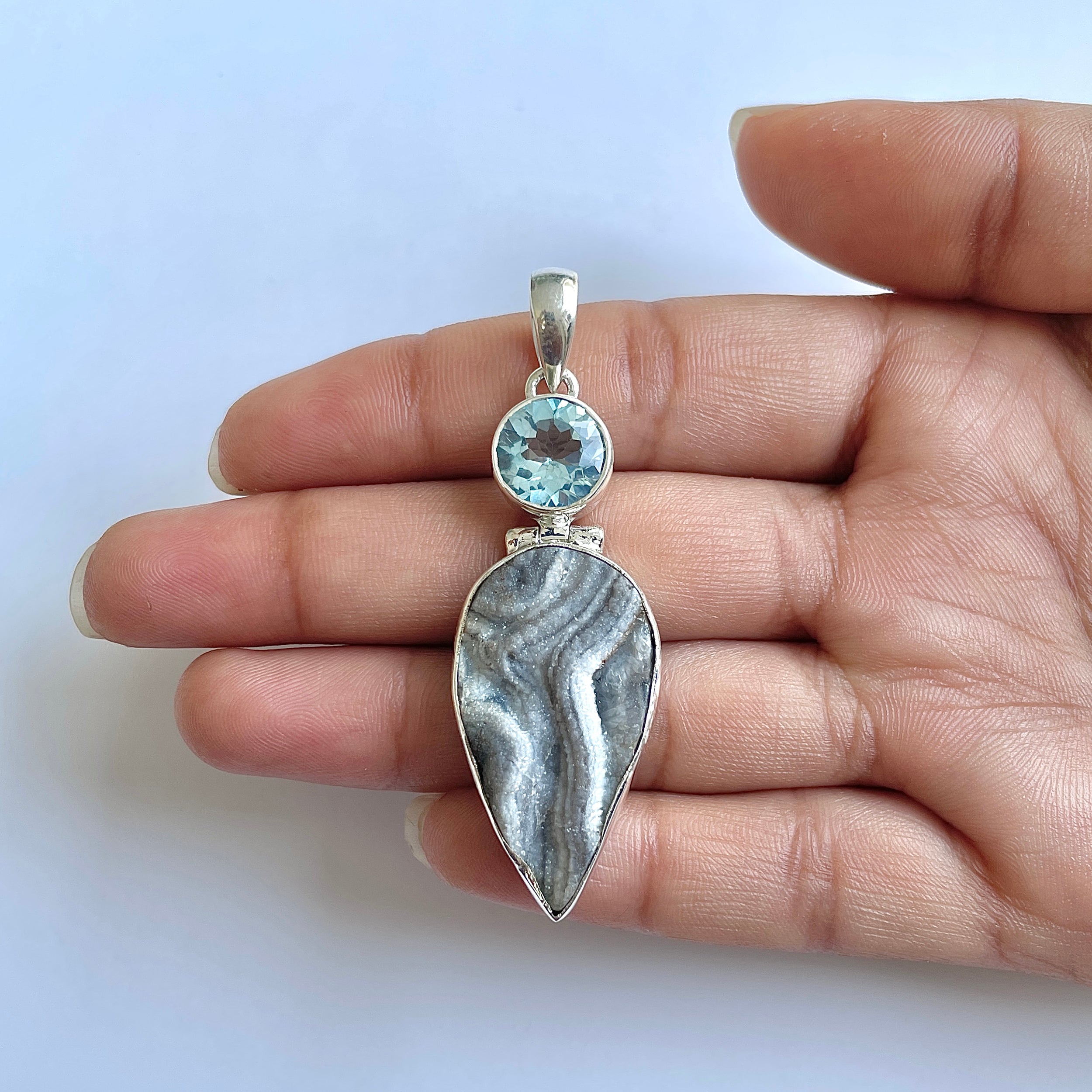 Desert Druzy Pendant-(DDZ-1-39)