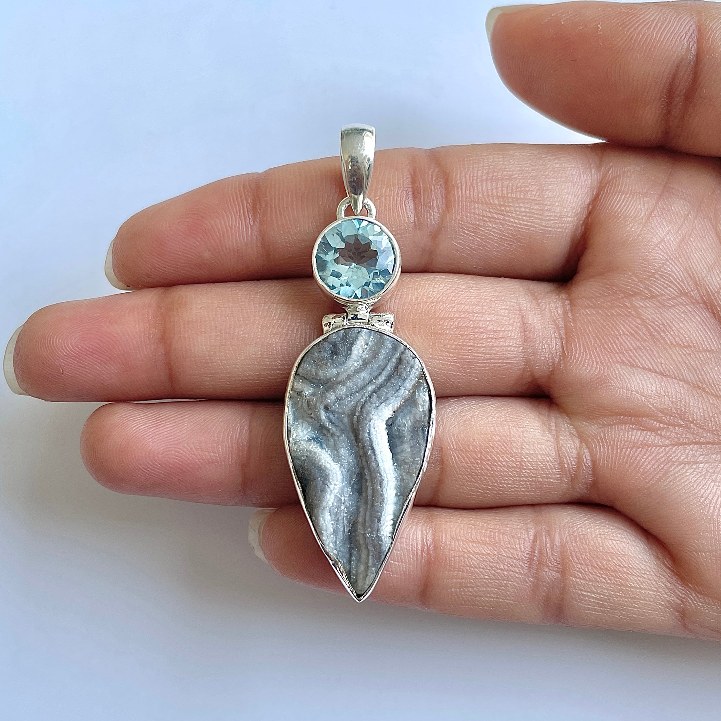 Desert Druzy Pendant-(DDZ-1-39)