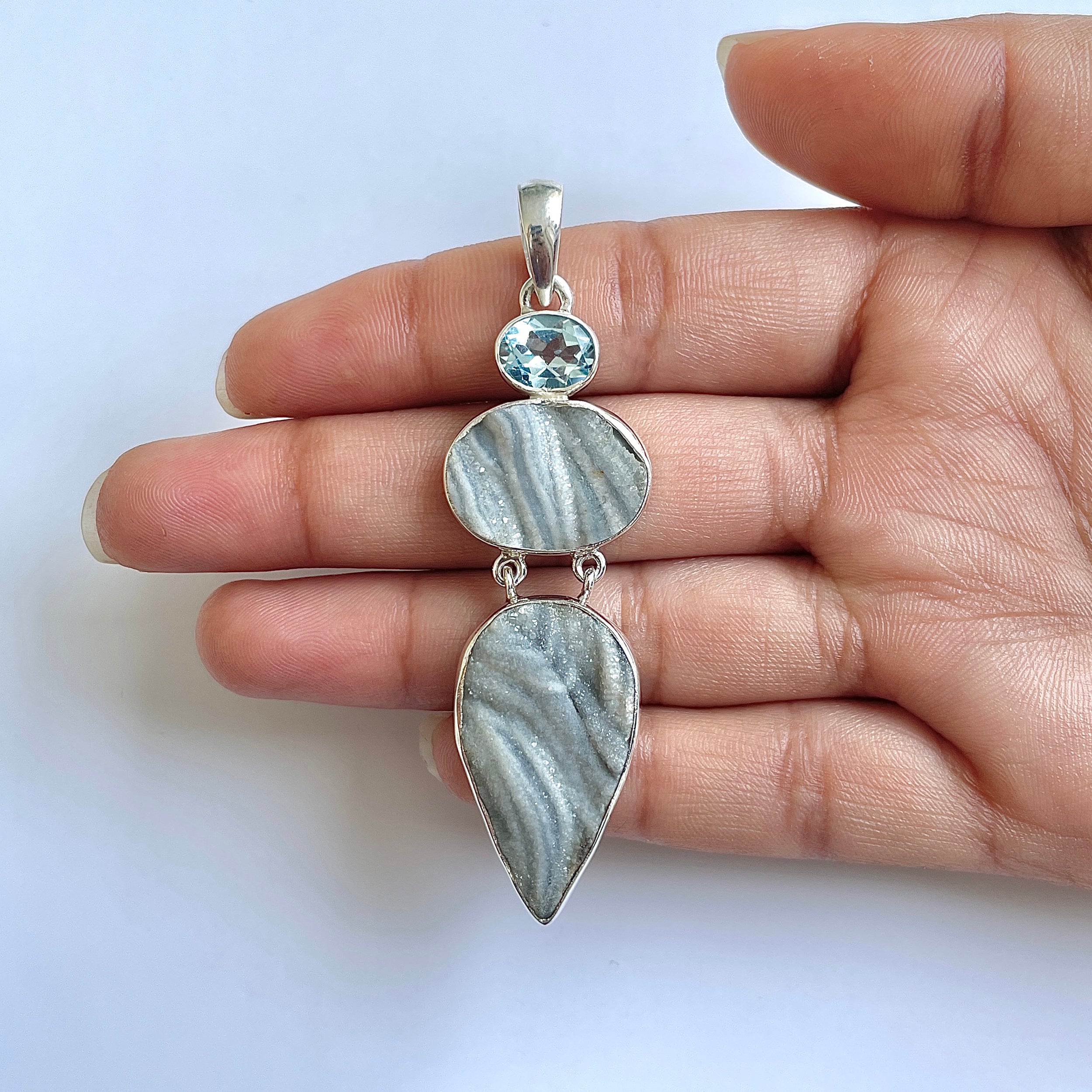 Desert Druzy Pendant-(DDZ-1-40)