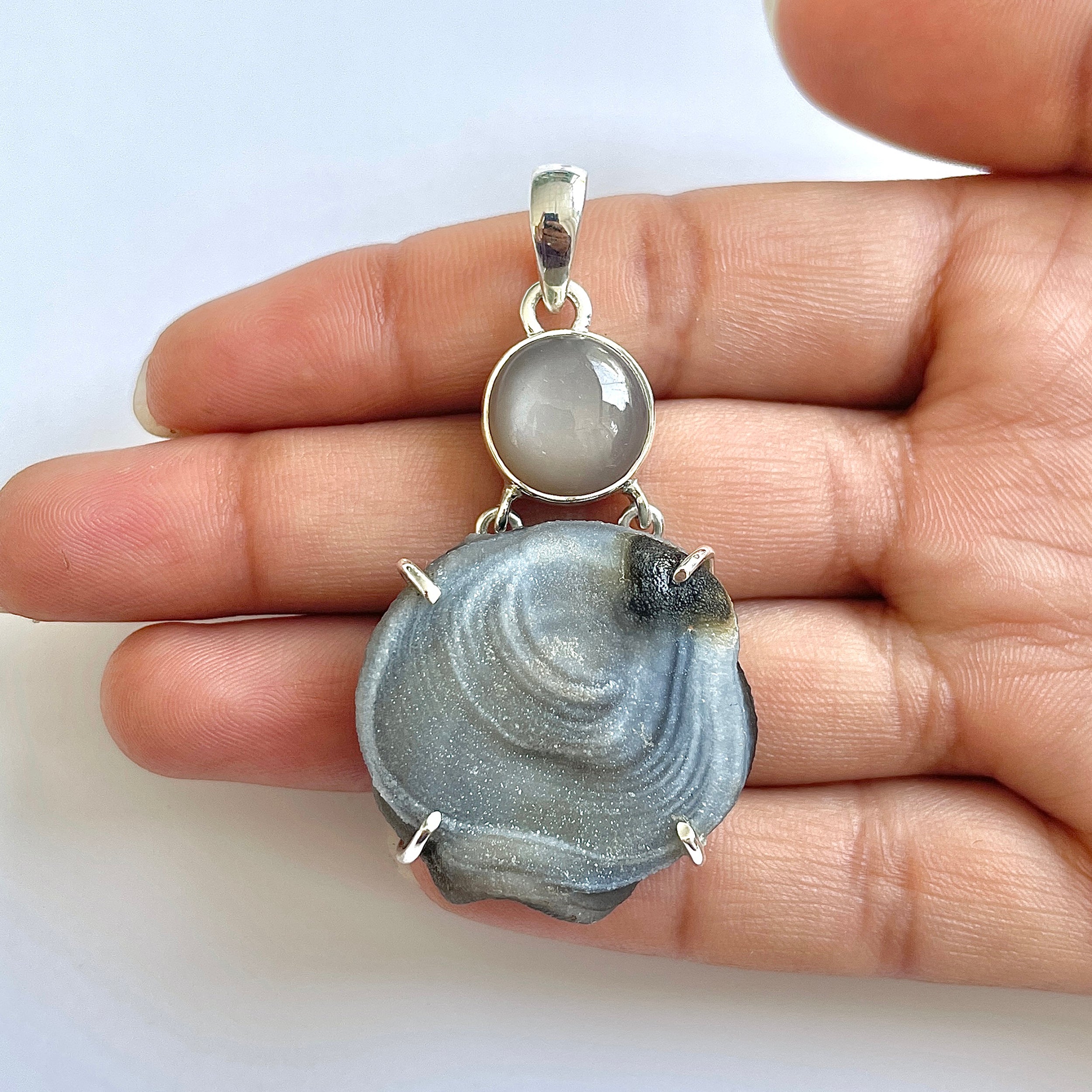 Desert Druzy Pendant-(DDZ-1-41)