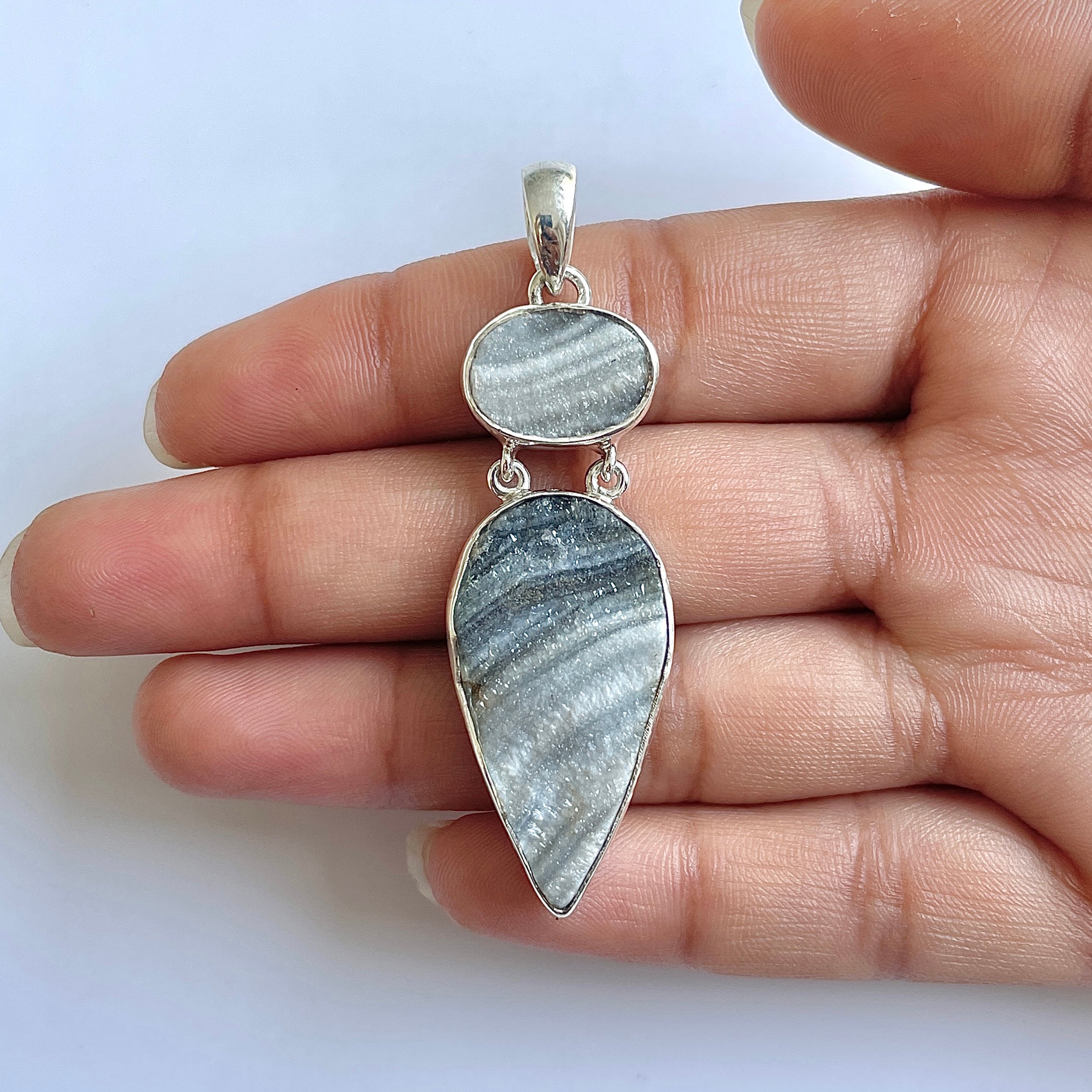 Desert Druzy Pendant-(DDZ-1-43)