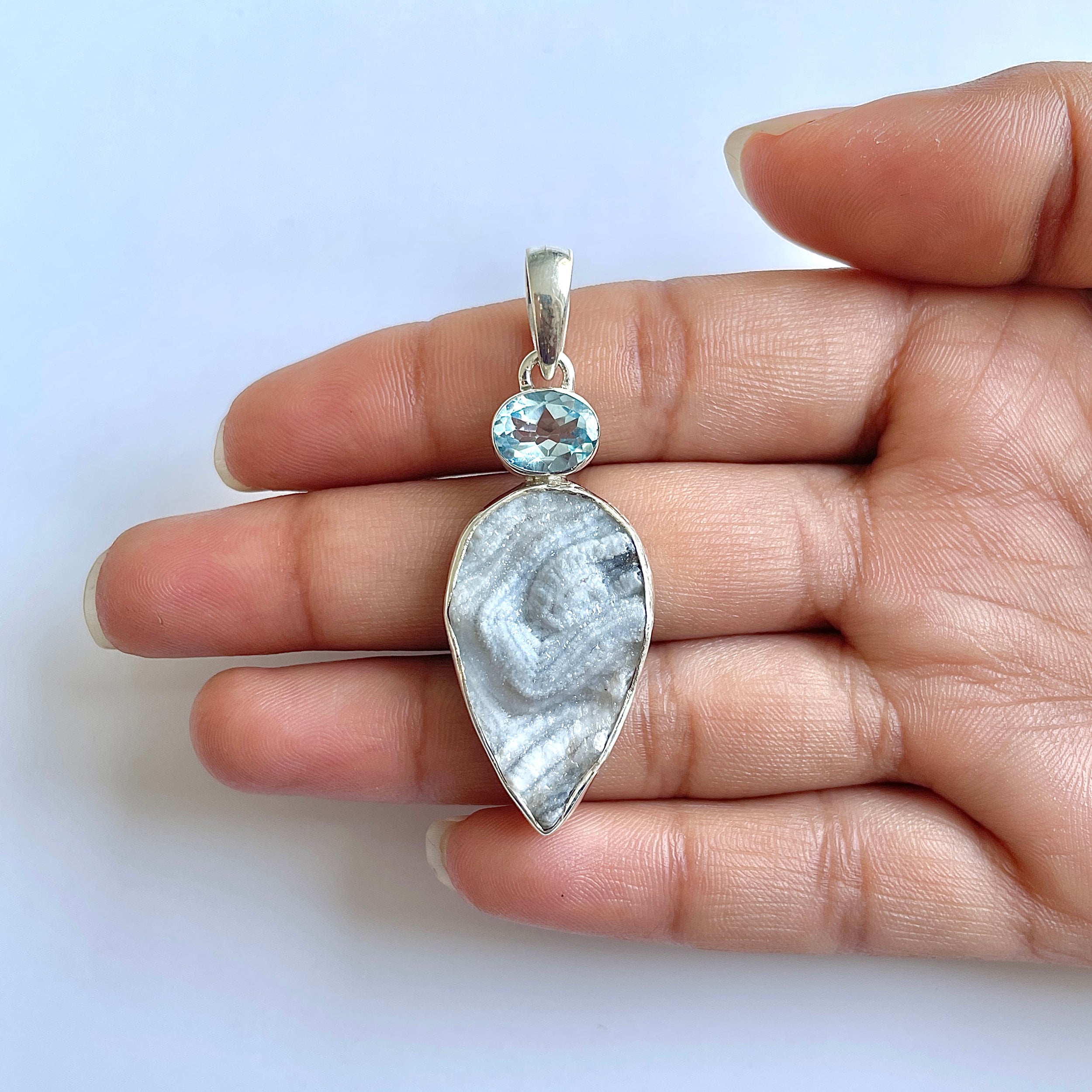 Desert Druzy Pendant-(DDZ-1-47)