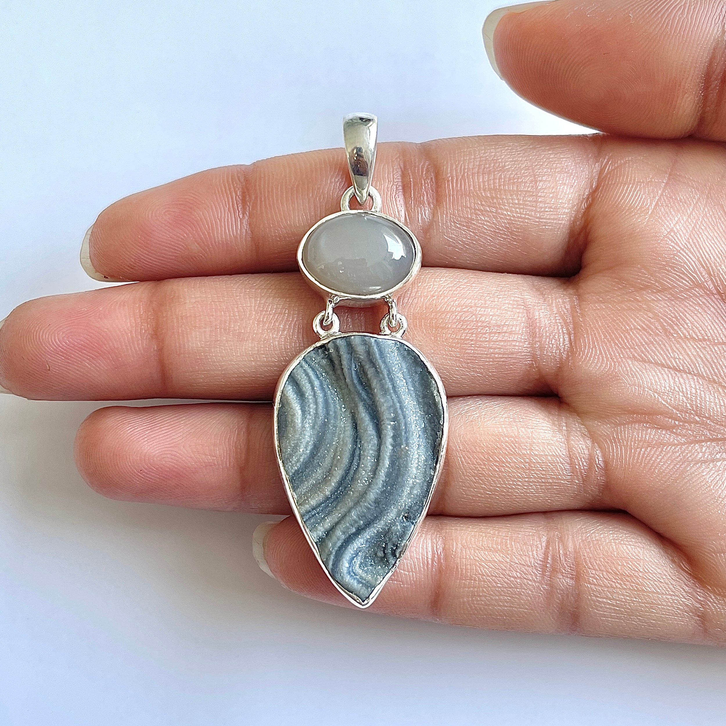 Desert Druzy Pendant-(DDZ-1-49)