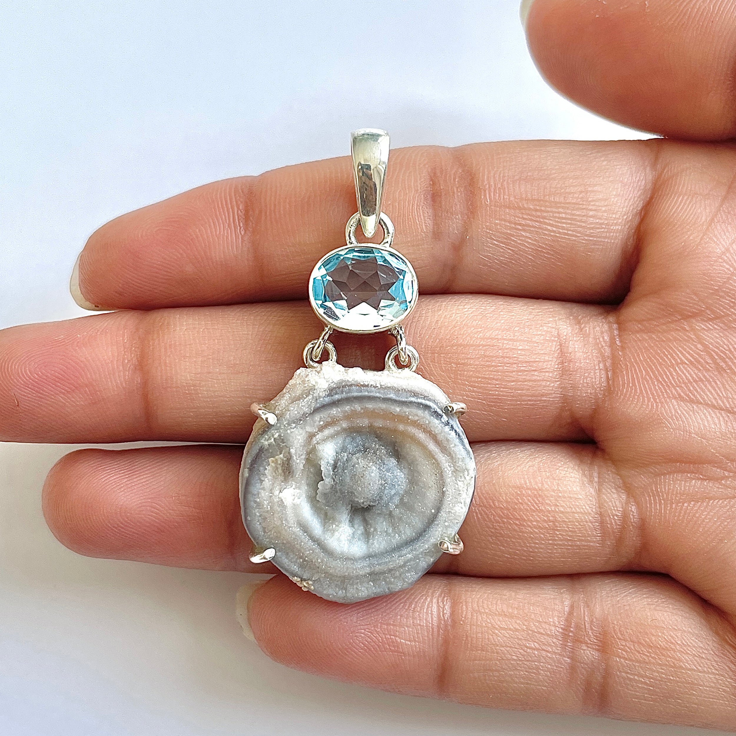 Desert Druzy Pendant-(DDZ-1-52)