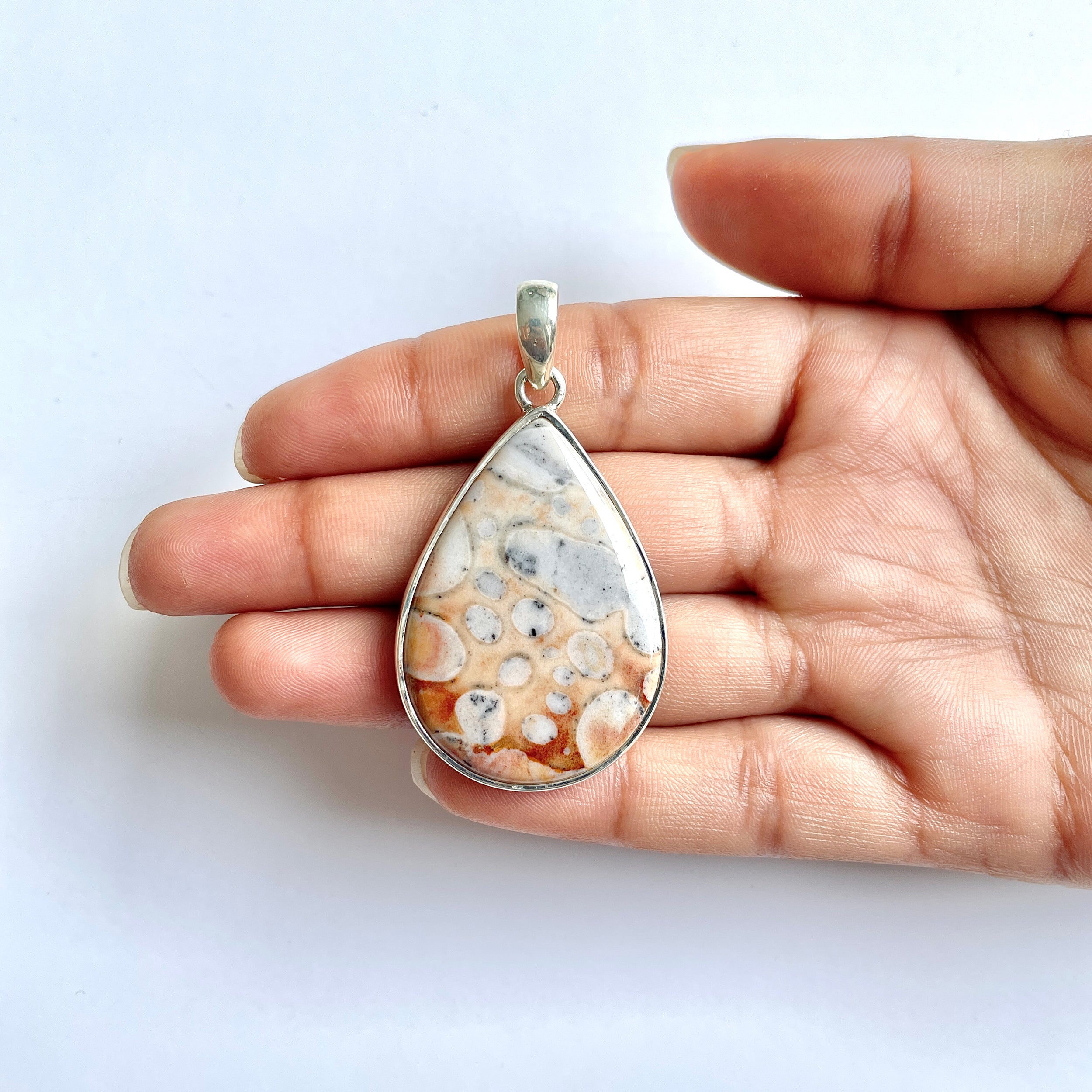 Deerfawn Jasper Pendant-(DFJ-1-1)