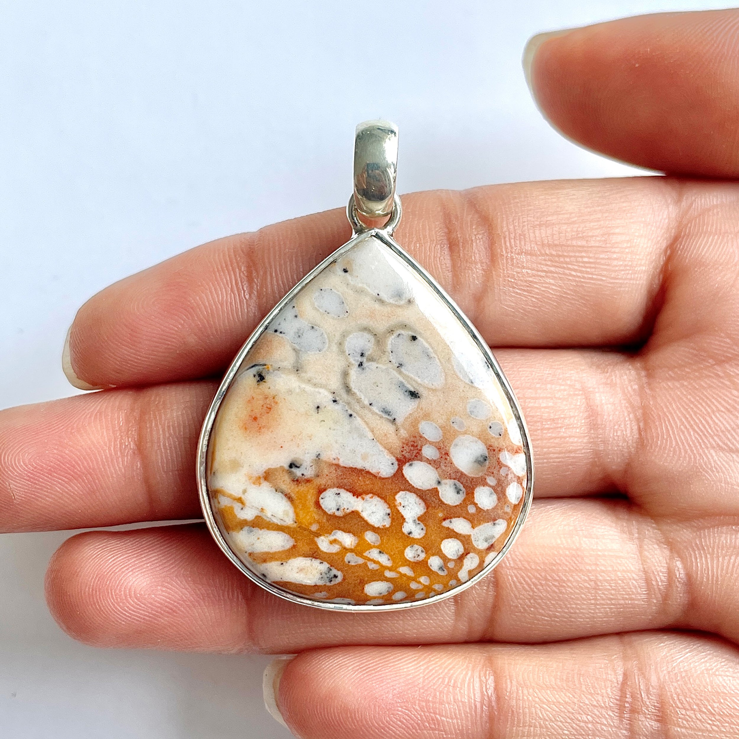 Deerfawn Jasper Pendant-(DFJ-1-10)