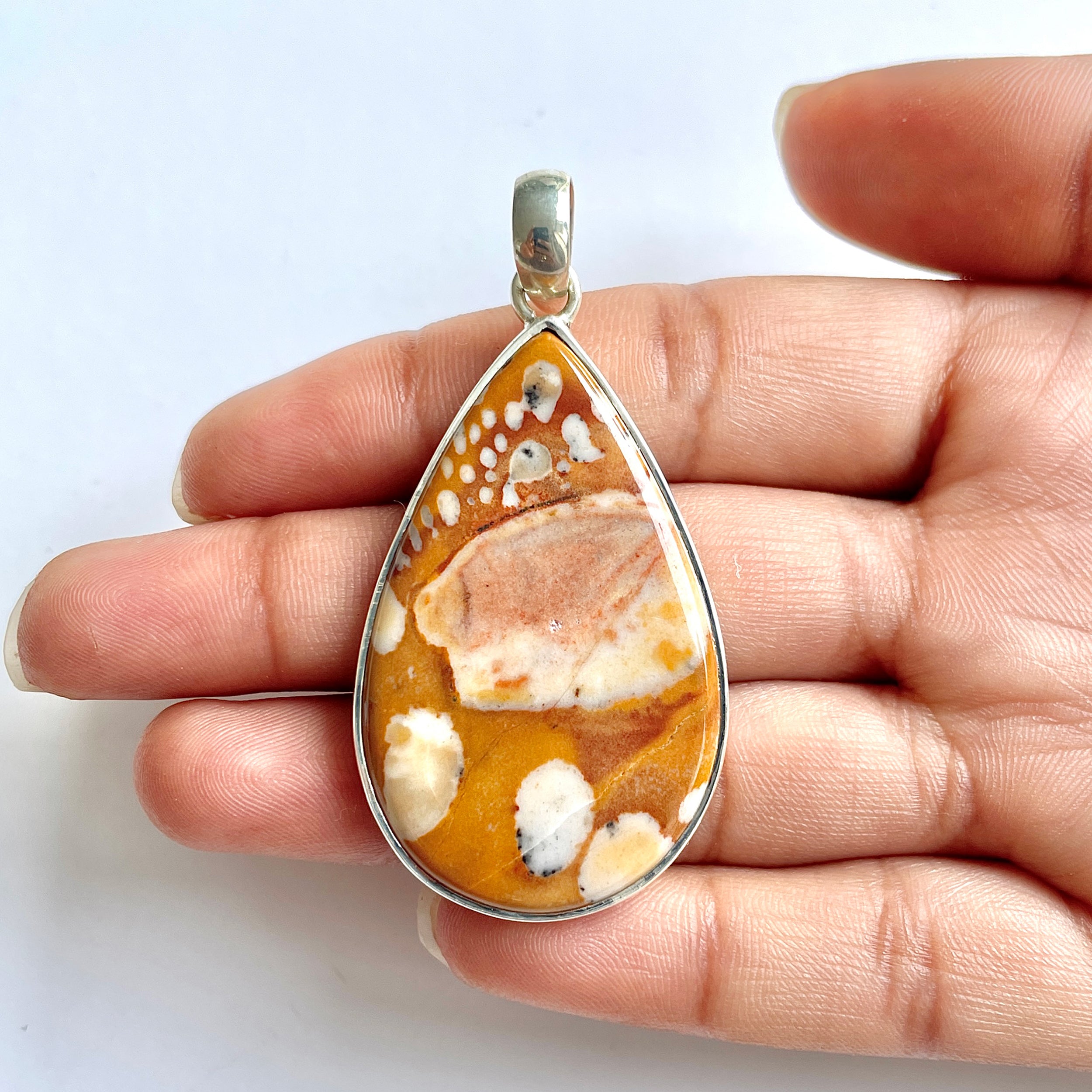 Deerfawn Jasper Pendant-(DFJ-1-12)