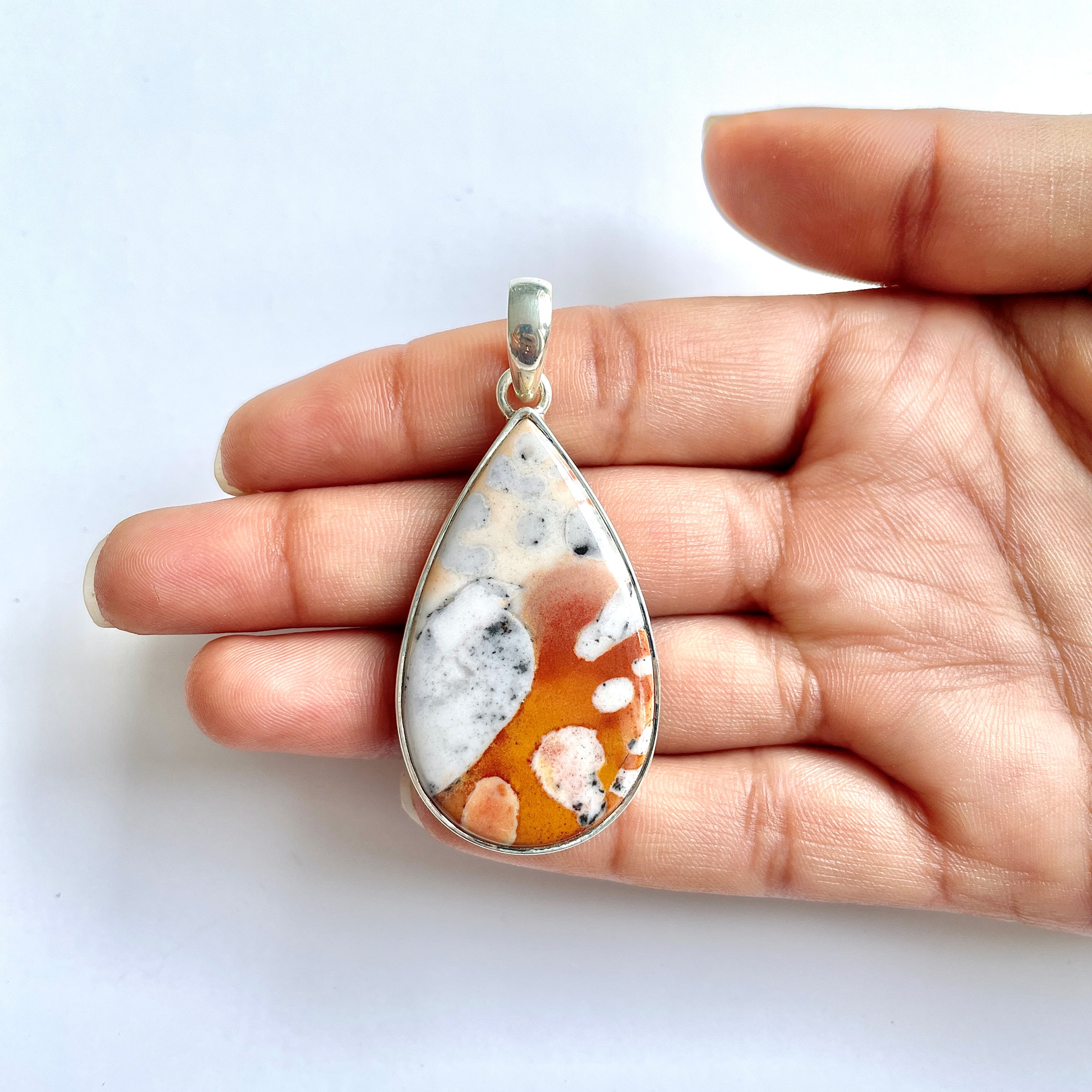 Deerfawn Jasper Pendant-(DFJ-1-13)