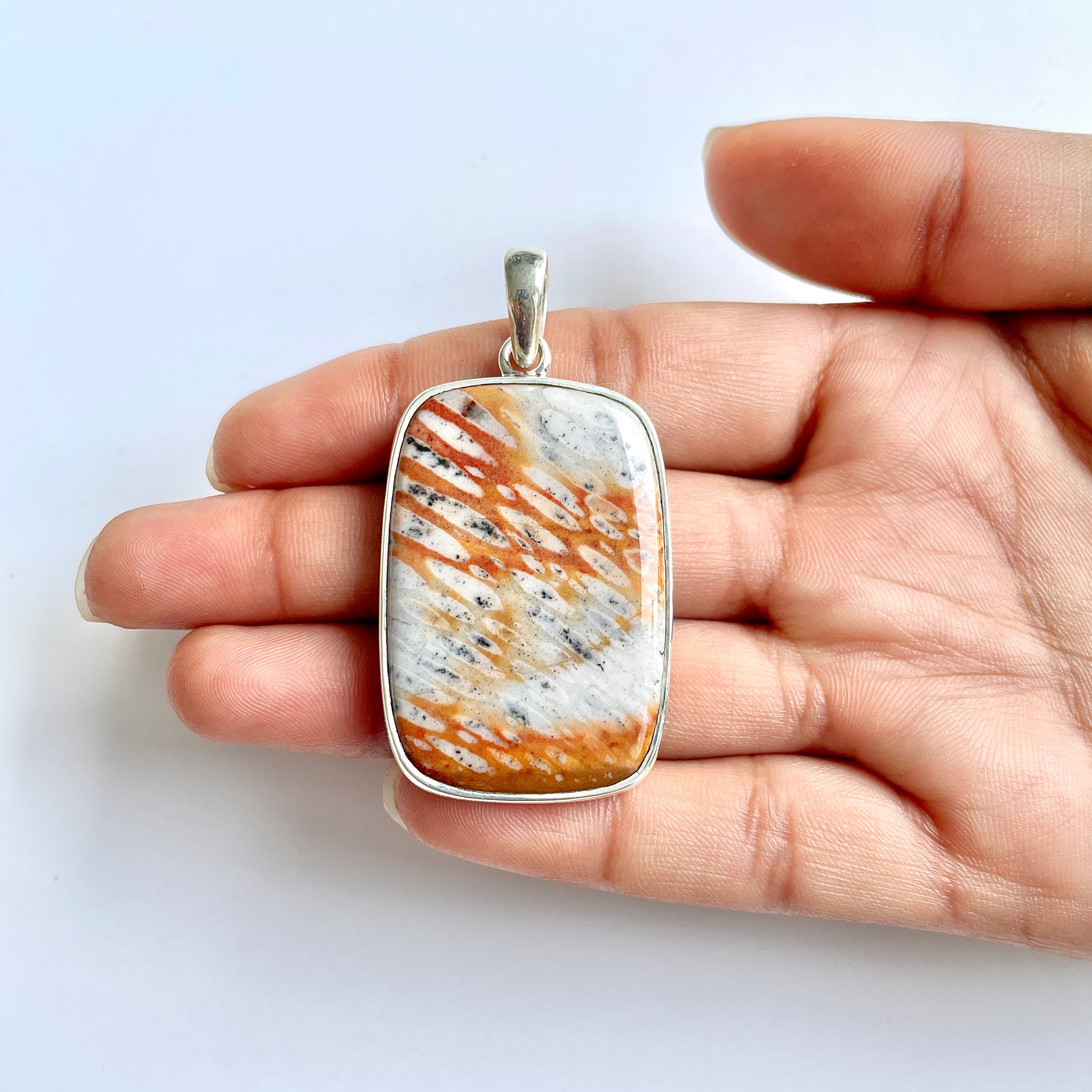 Deerfawn Jasper Pendant-(DFJ-1-16)