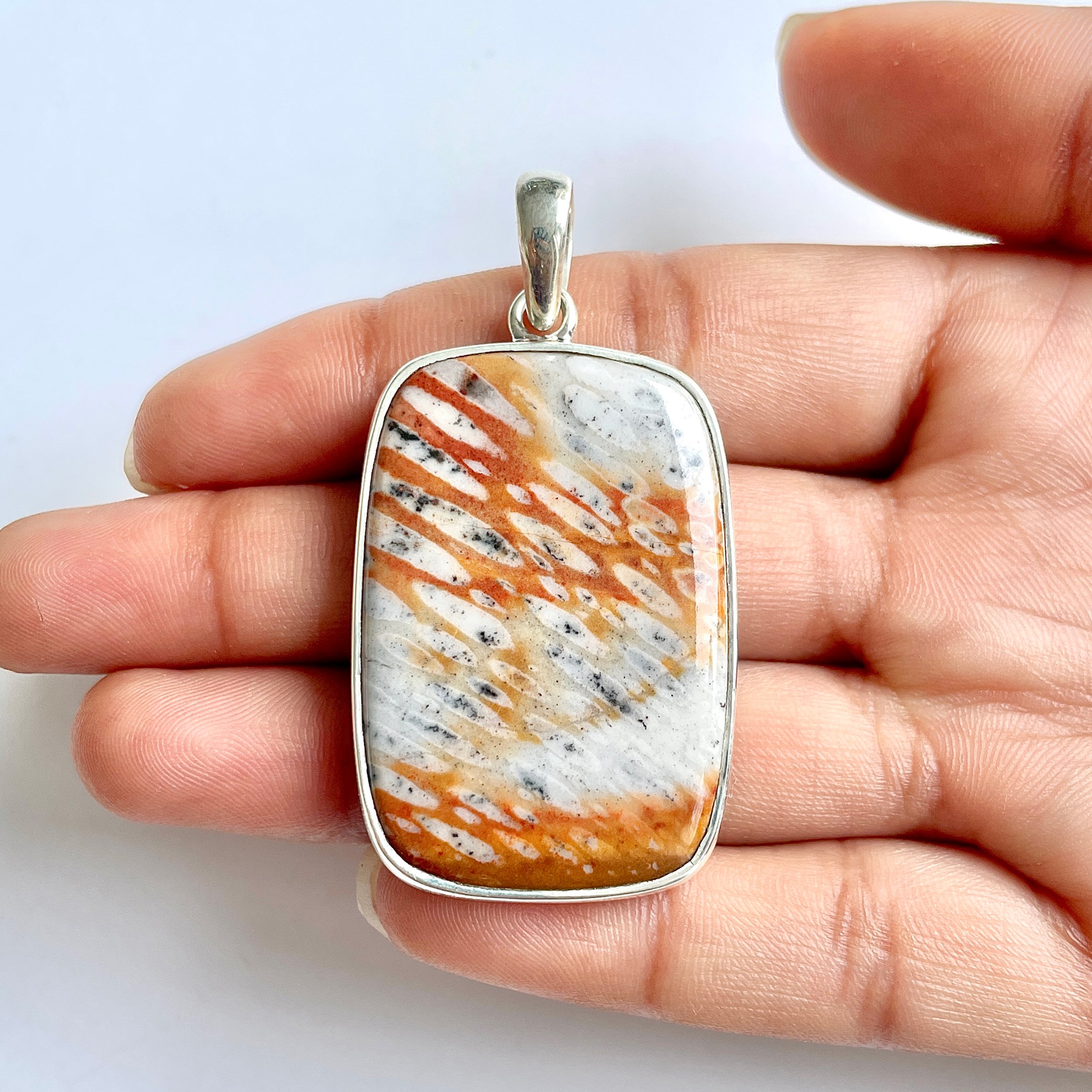Deerfawn Jasper Pendant-(DFJ-1-16)