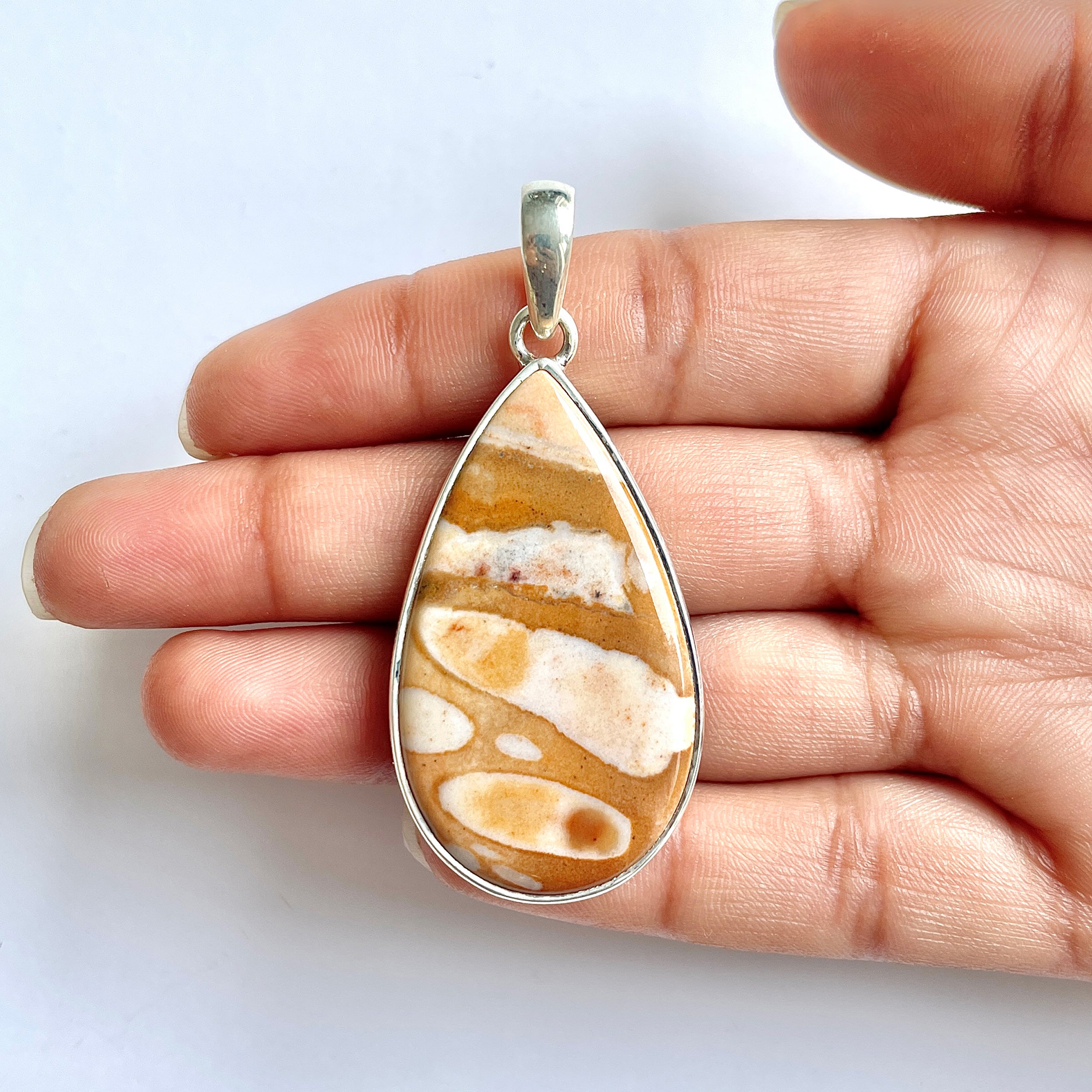 Deerfawn Jasper Pendant-(DFJ-1-17)