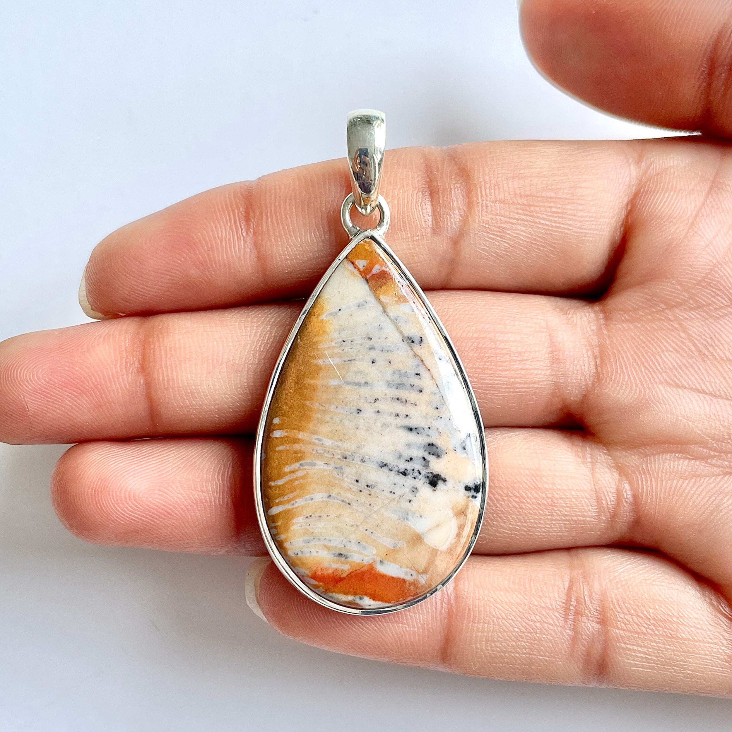 Deerfawn Jasper Pendant-(DFJ-1-18)