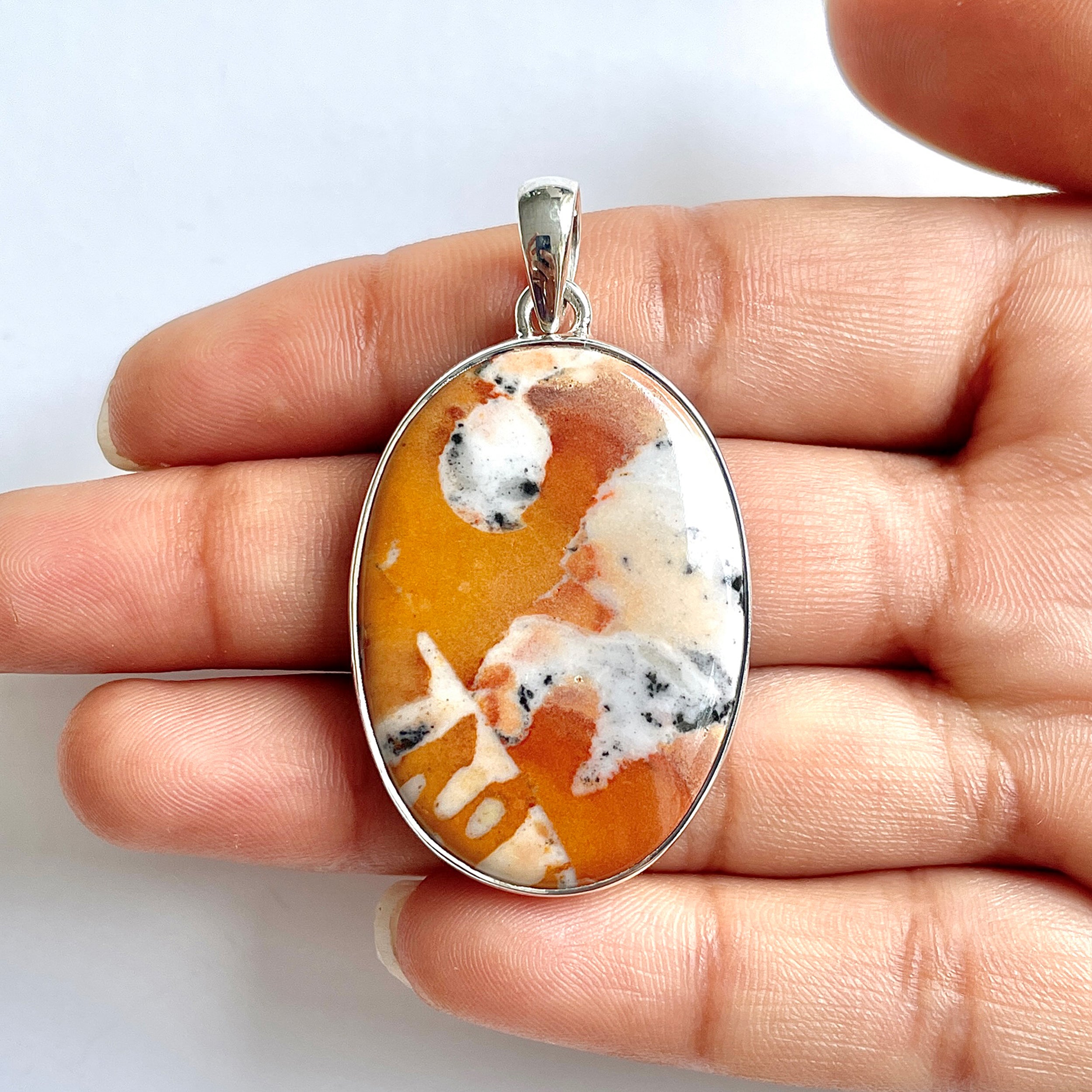 Deerfawn Jasper Pendant-(DFJ-1-20)